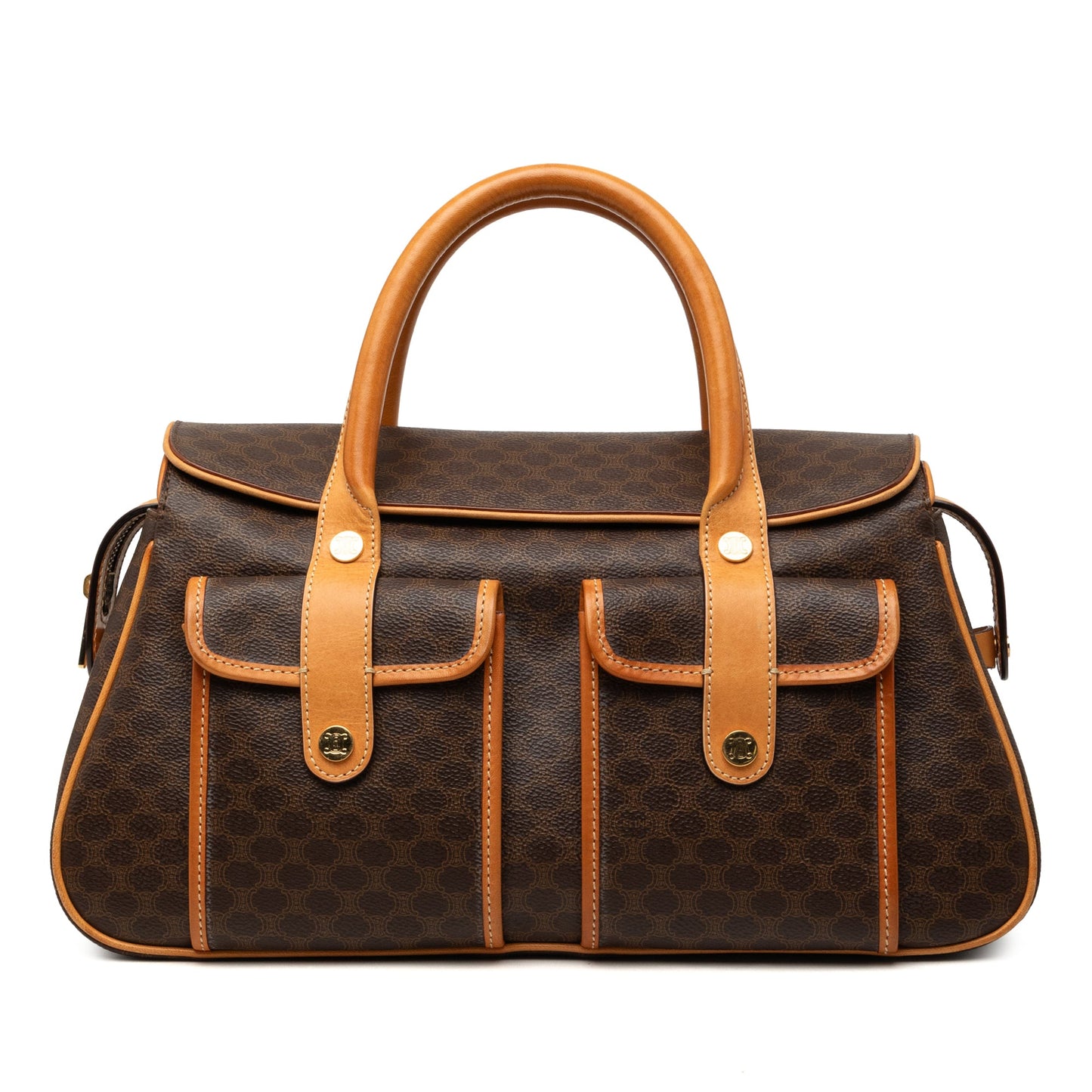 Celine Macadam Coated Canvas Handbag