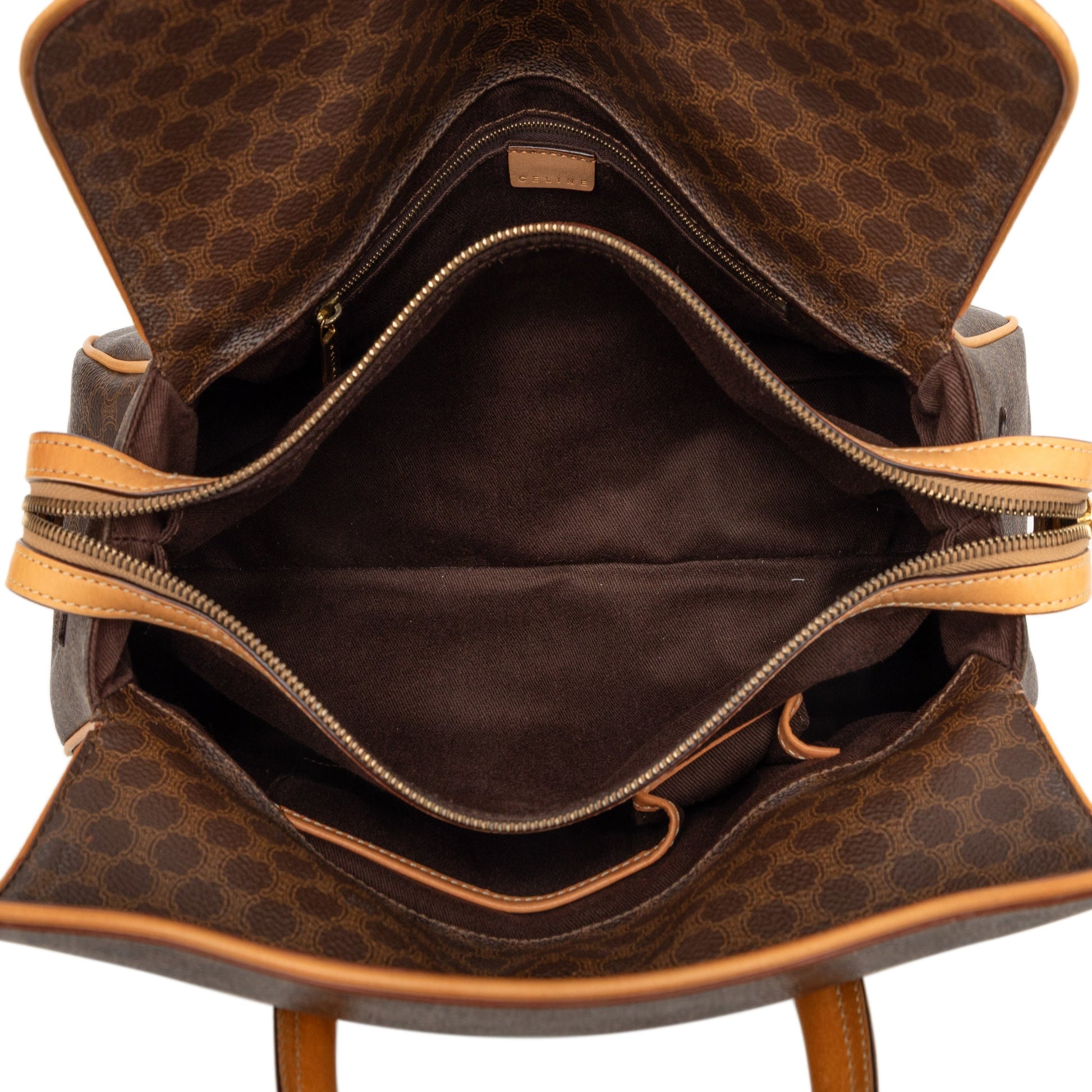 Celine Macadam Coated Canvas Handbag