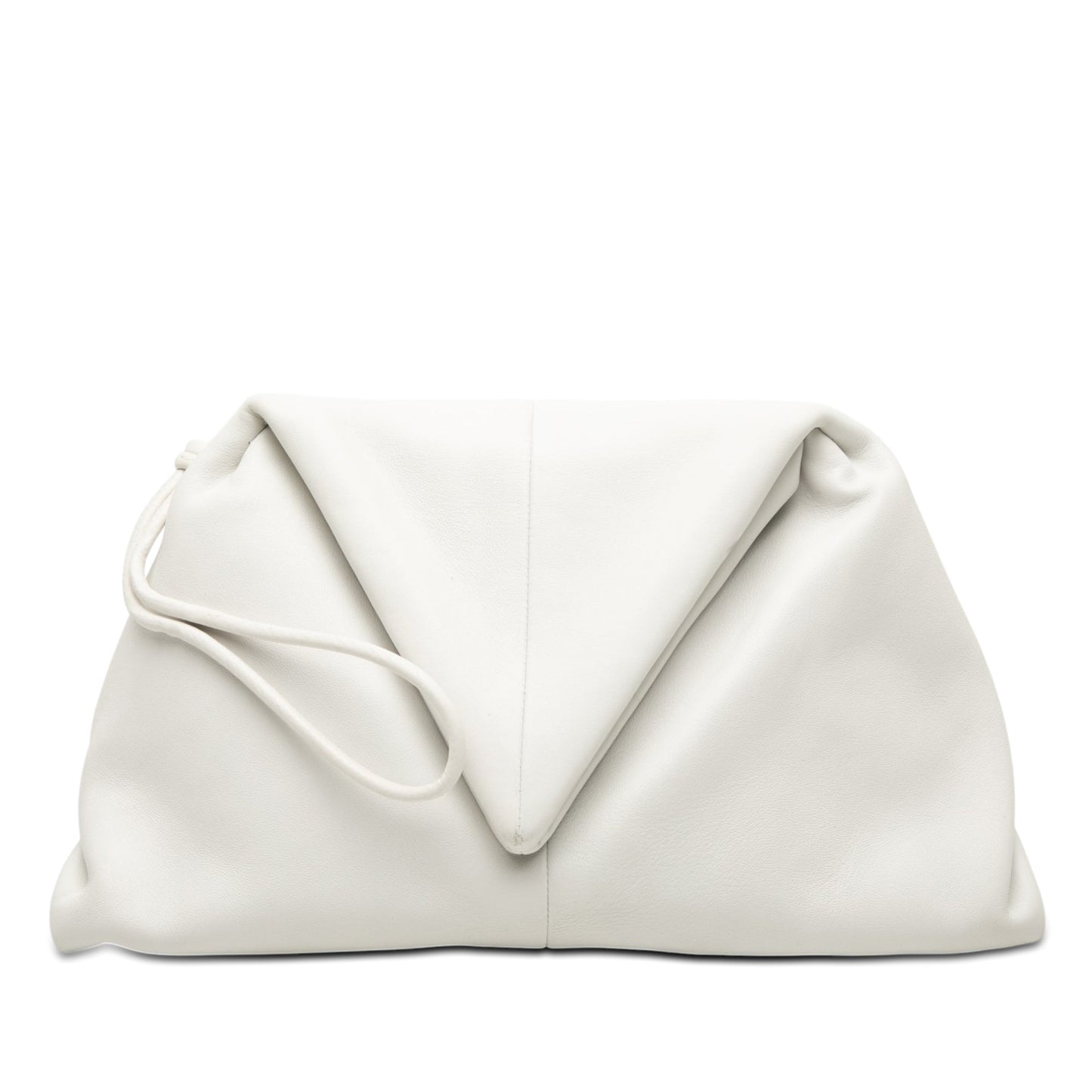 Bottega Veneta Leather BV Trine Angular Clutch