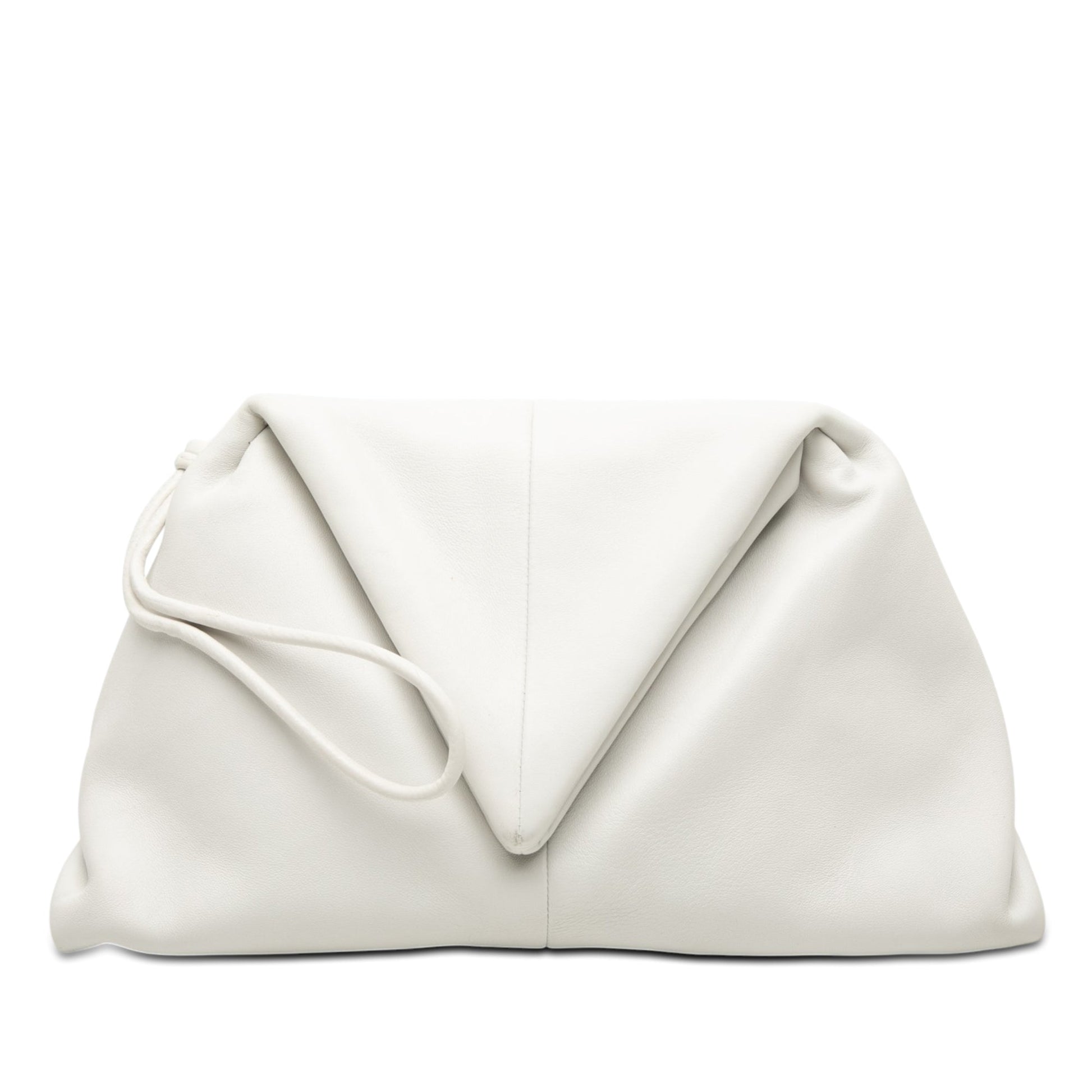Bottega Veneta Leather BV Trine Angular Clutch