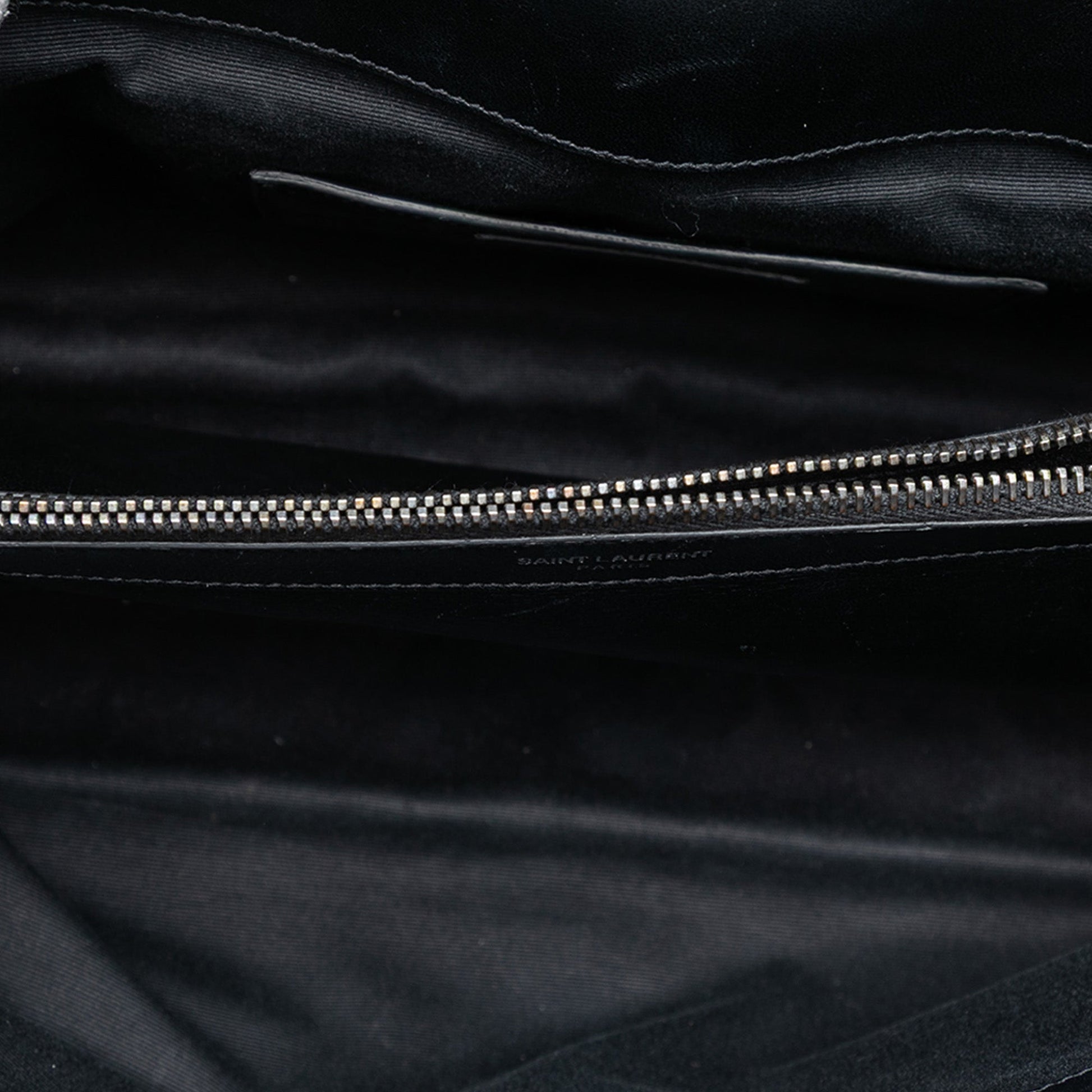Saint Laurent Large Croc Embossed Nubuck Monogram College Satchel