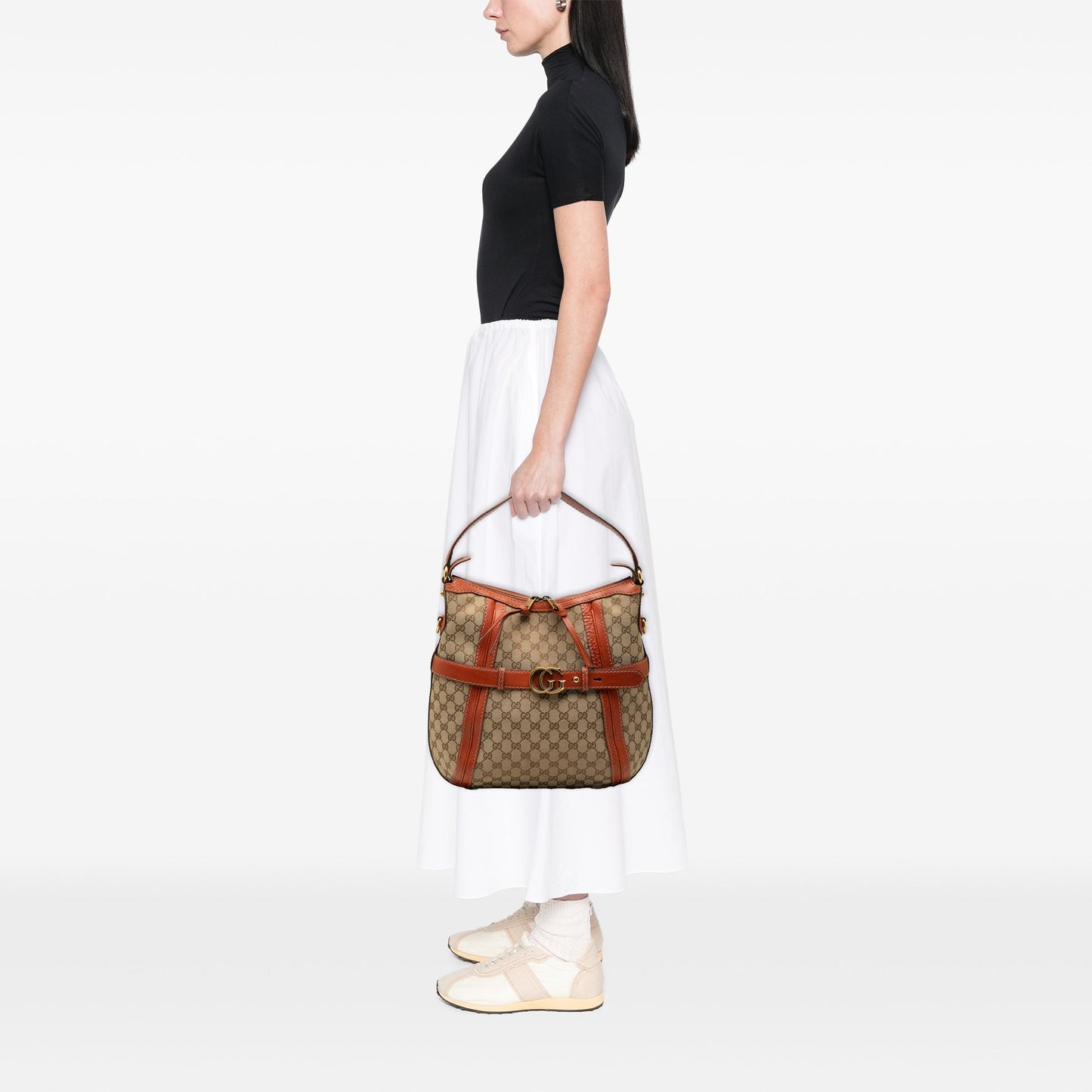 Gucci Medium GG Canvas Running Satchel