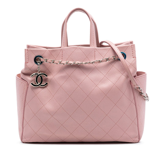 Chanel Small Quilted Caviar CC Pocket Tote