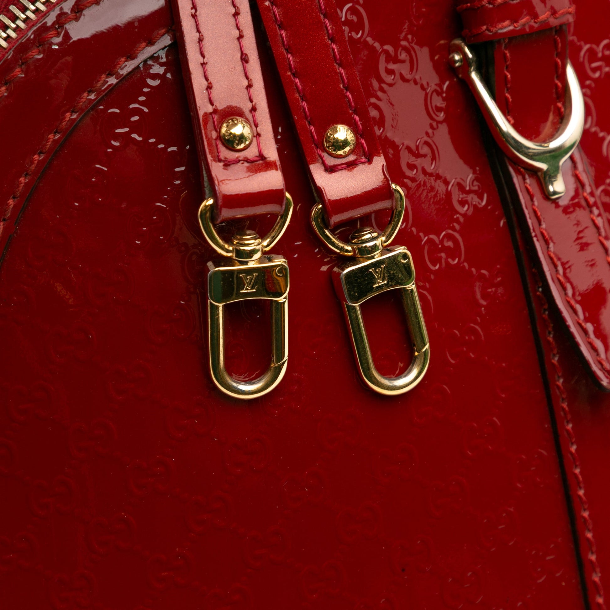 Gucci Large Microguccissima Patent Nice Dome Top Handle Bag