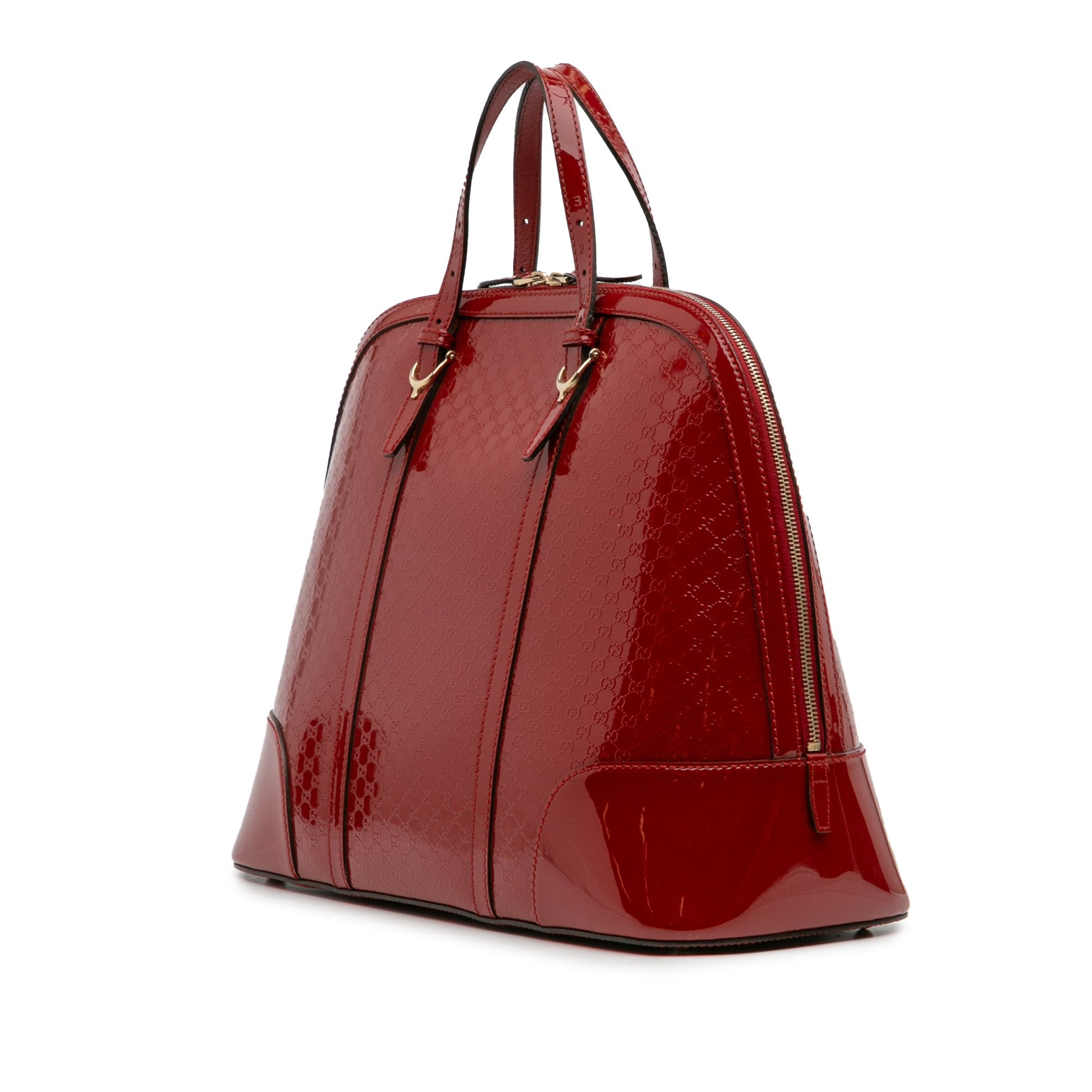 Gucci Large Microguccissima Patent Nice Dome Top Handle Bag