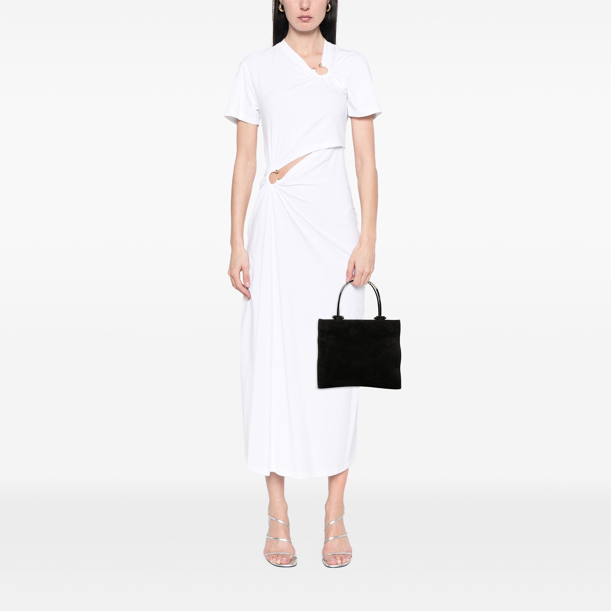 Gucci Suede Metal Handle Bag