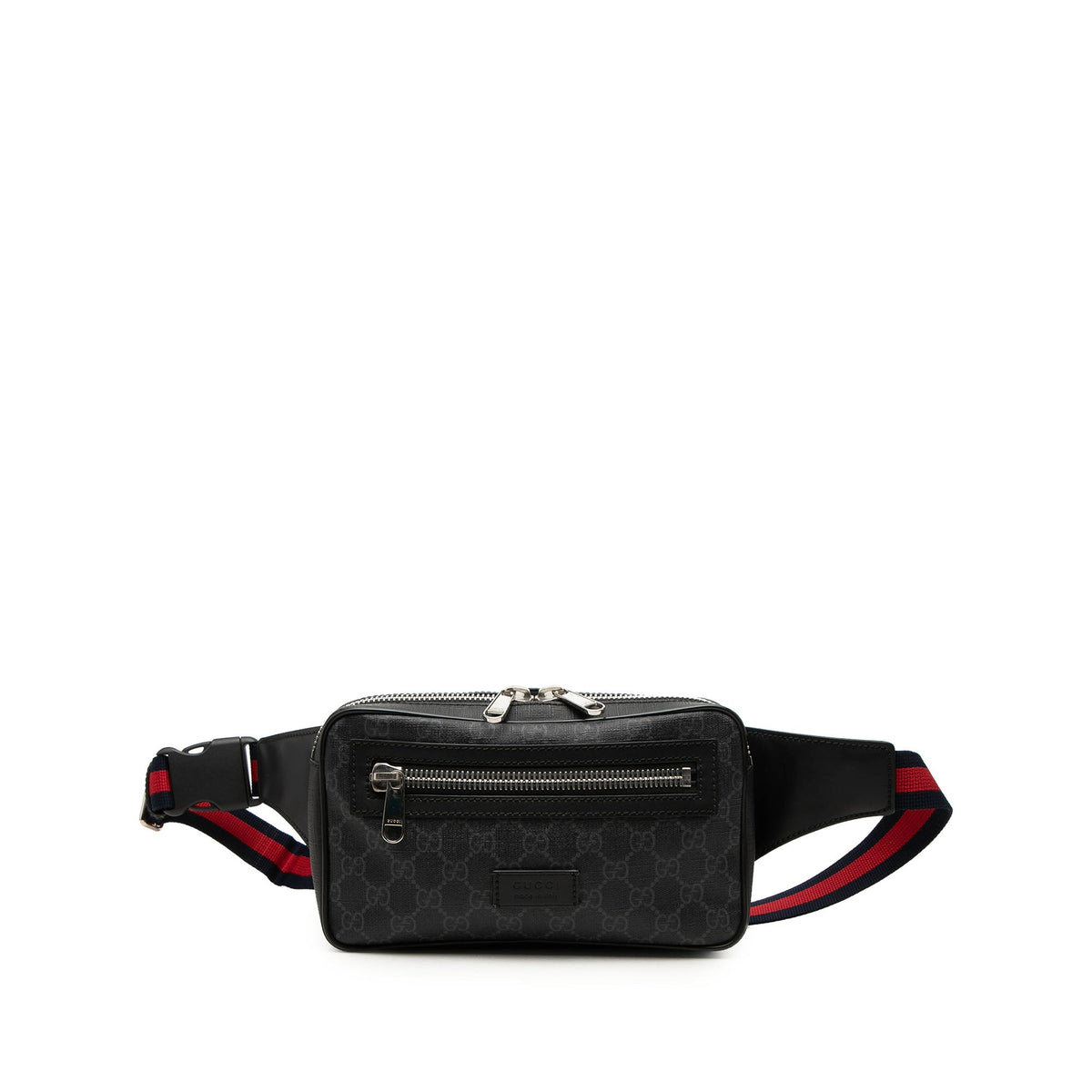 Gucci GG Supreme Web Belt Bag — Black