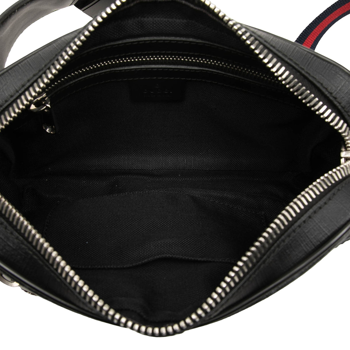 Gucci GG Supreme Web Belt Bag — Black