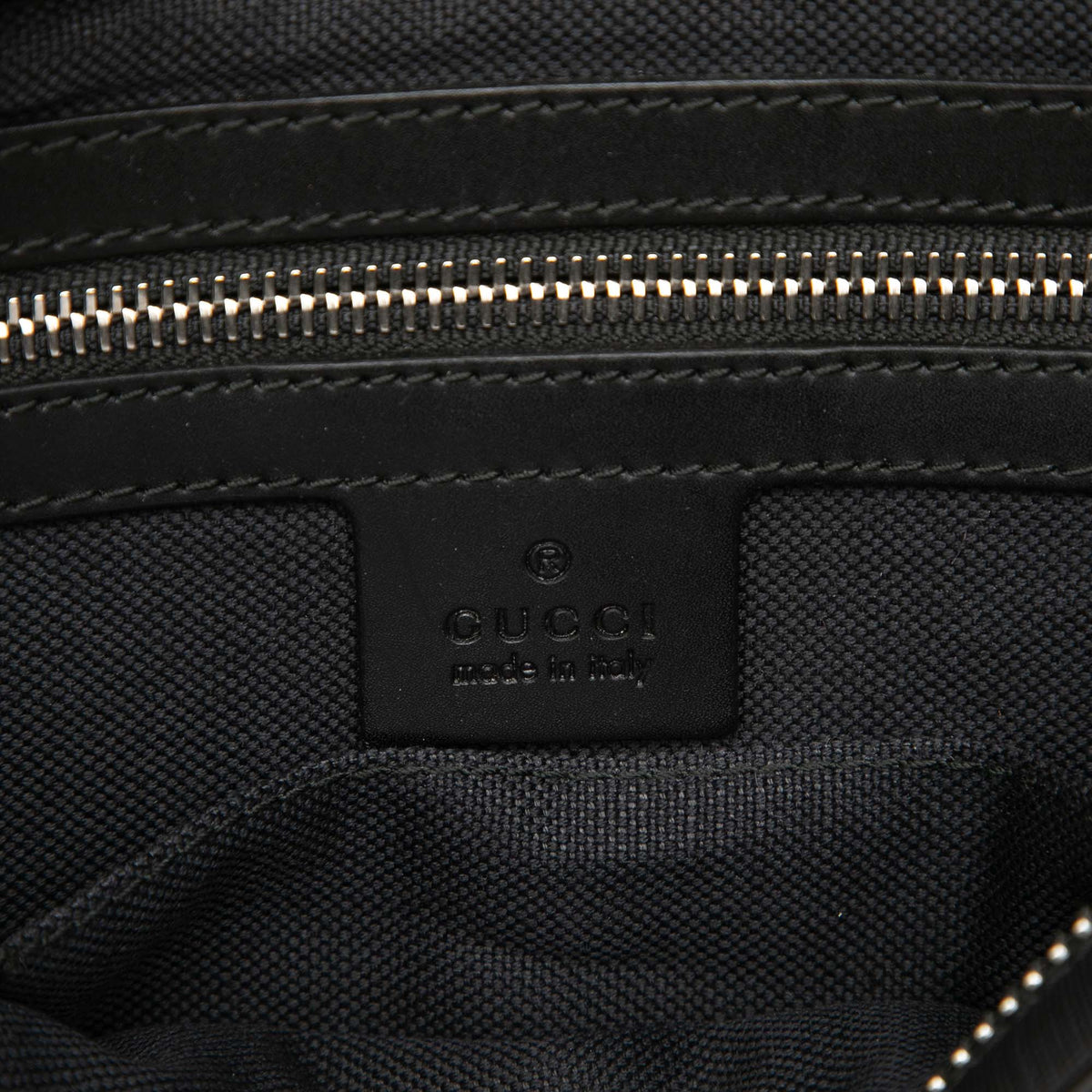 Gucci GG Supreme Web Belt Bag — Black