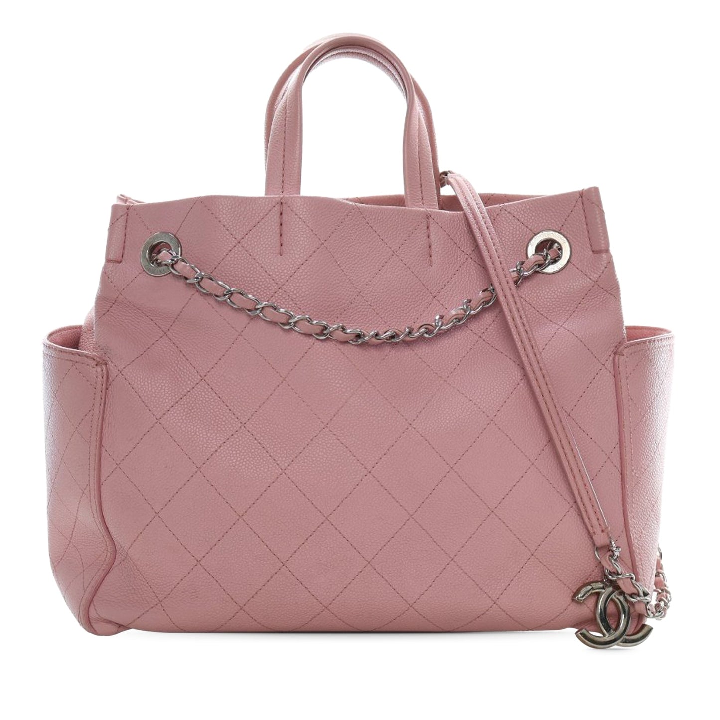 Chanel Small Quilted Caviar CC Pocket Tote