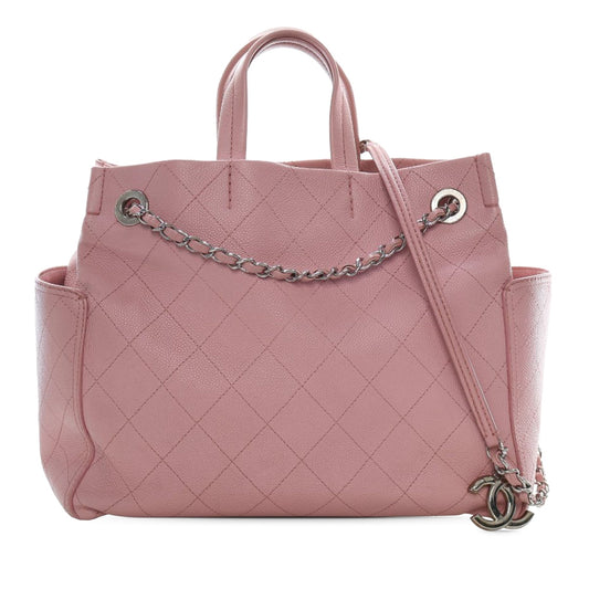 Chanel Small Quilted Caviar CC Pocket Tote