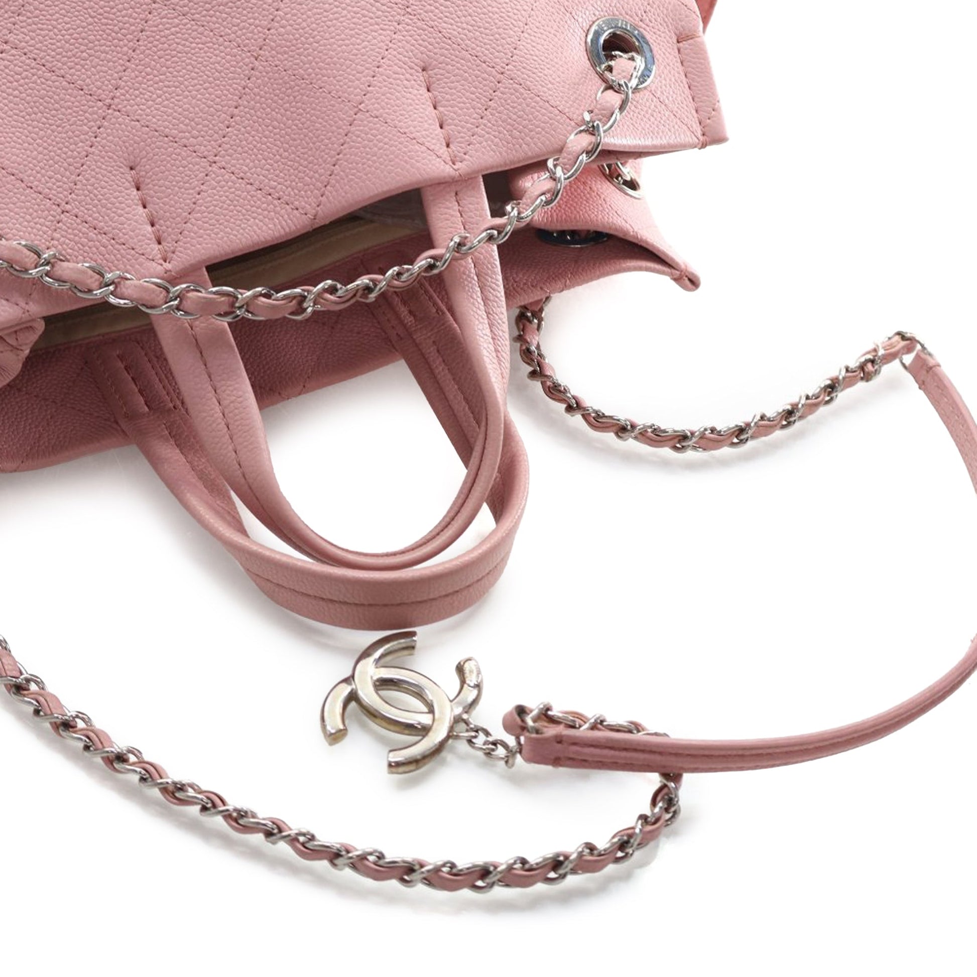 Chanel Small Quilted Caviar CC Pocket Tote