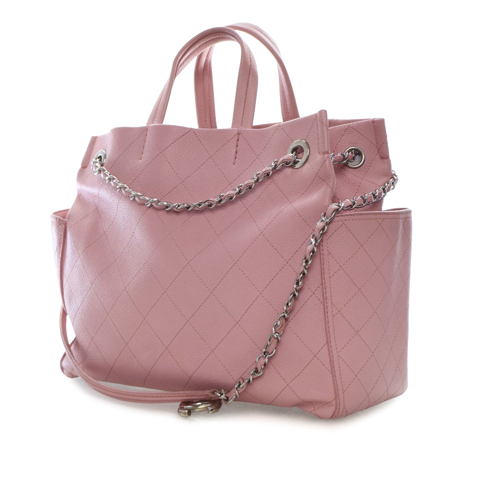 Chanel Small Quilted Caviar CC Pocket Tote