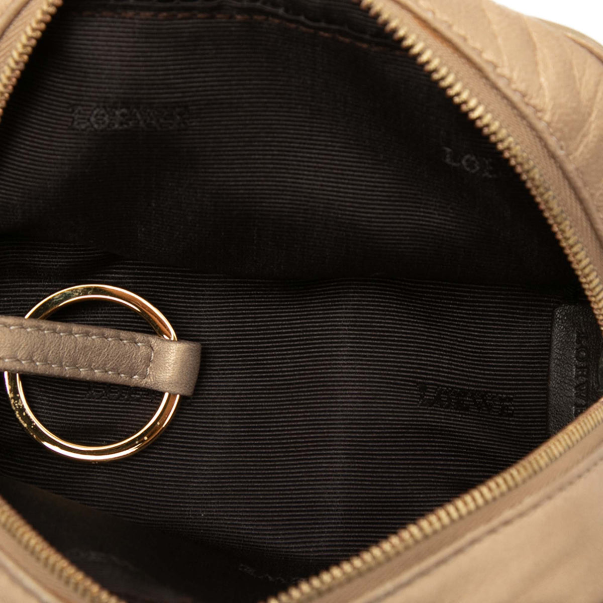 LOEWE Micro Metallic Leather Amazona Satchel