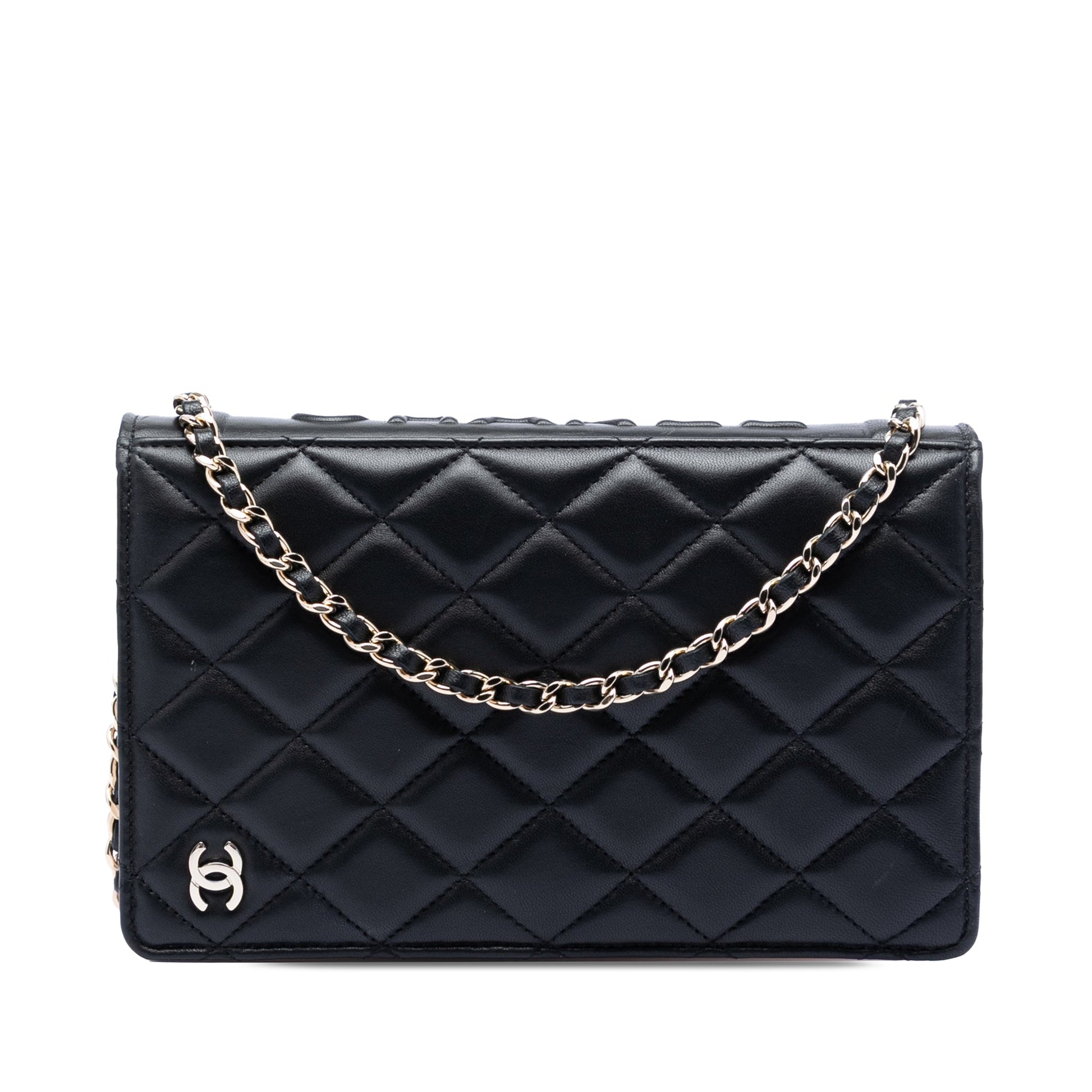 Chanel Quilted Lambskin Book Wallet On Chain