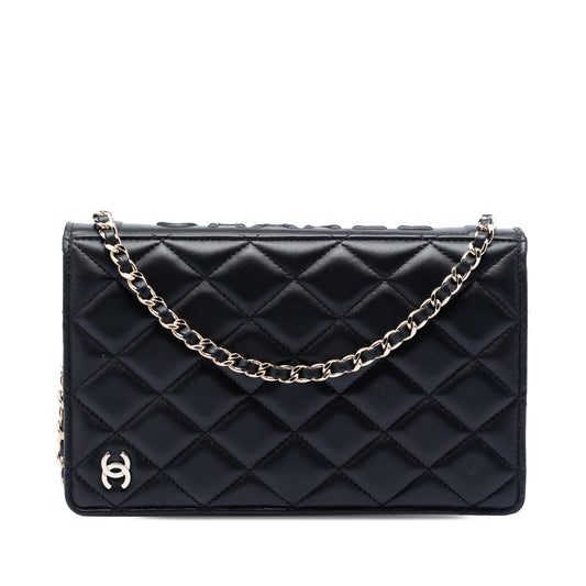 Chanel Quilted Lambskin Book Wallet On Chain