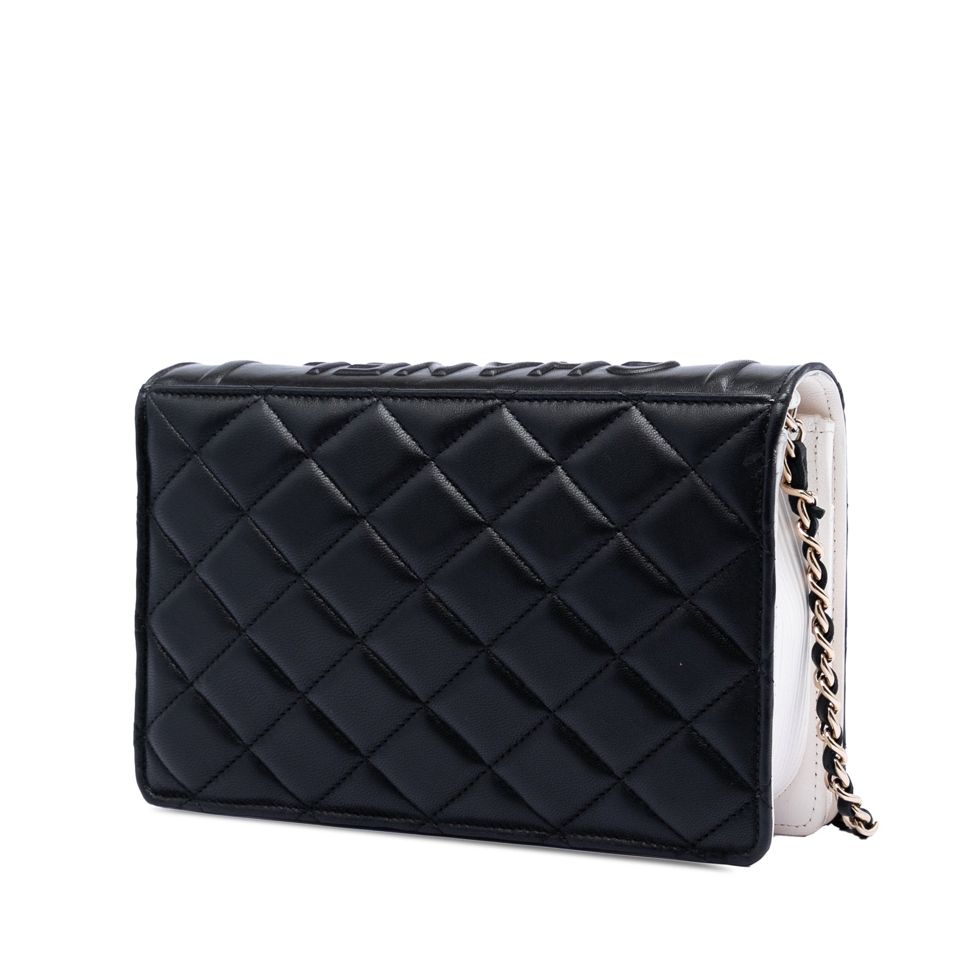 Chanel Quilted Lambskin Book Wallet On Chain