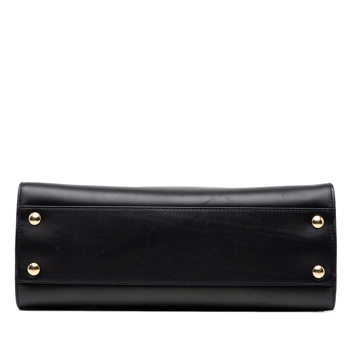 Ferragamo Leather Gancini Juliette Lock Story Handbag — Black