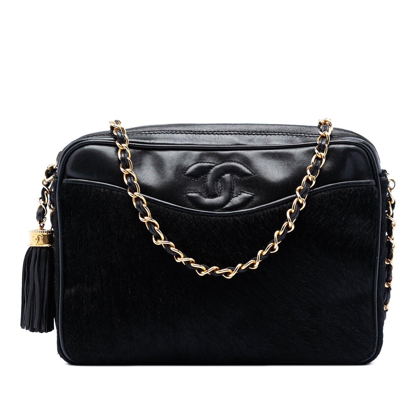 Chanel CC Ponyhair and Leather Tassel Camera Bag