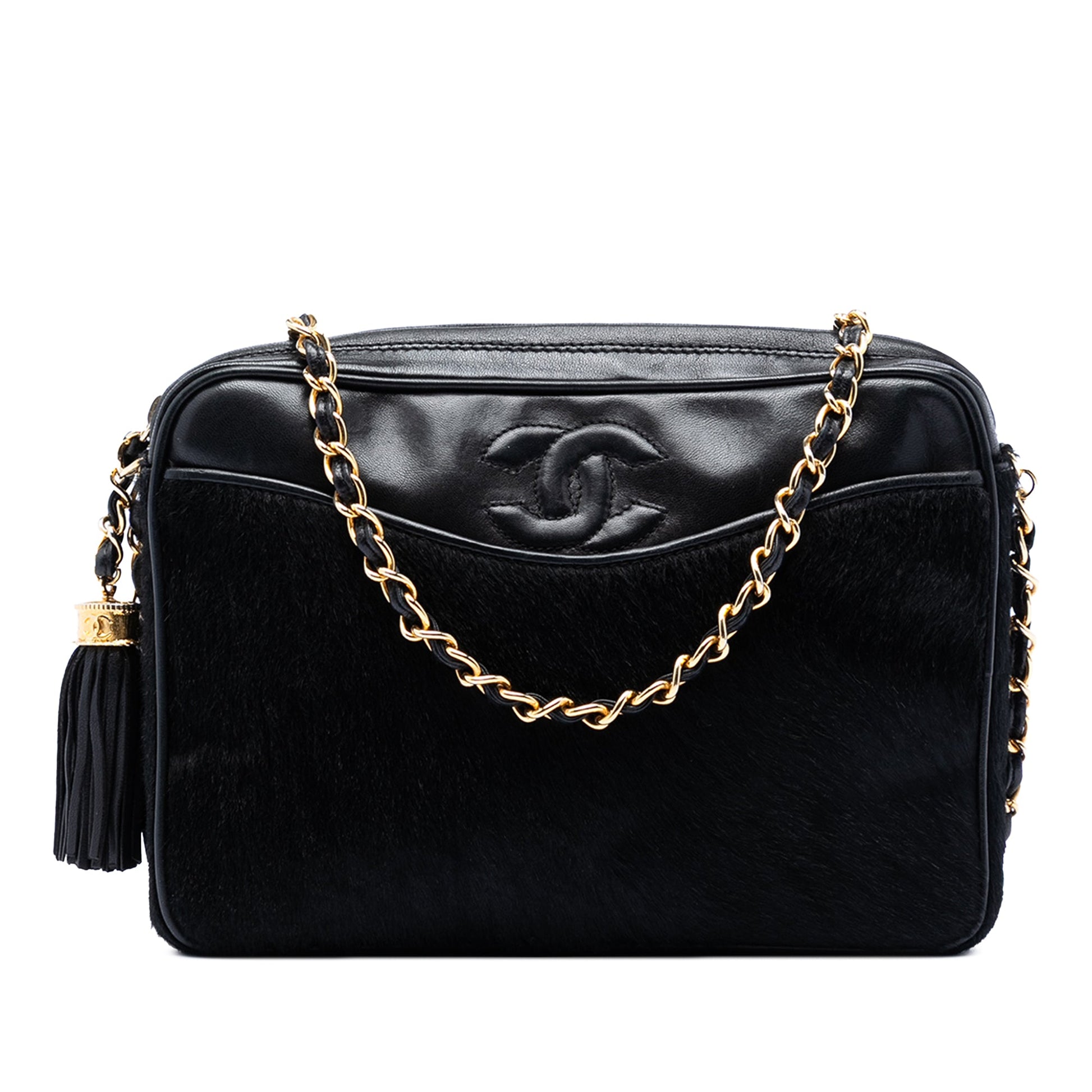 Chanel CC Ponyhair and Leather Tassel Camera Bag