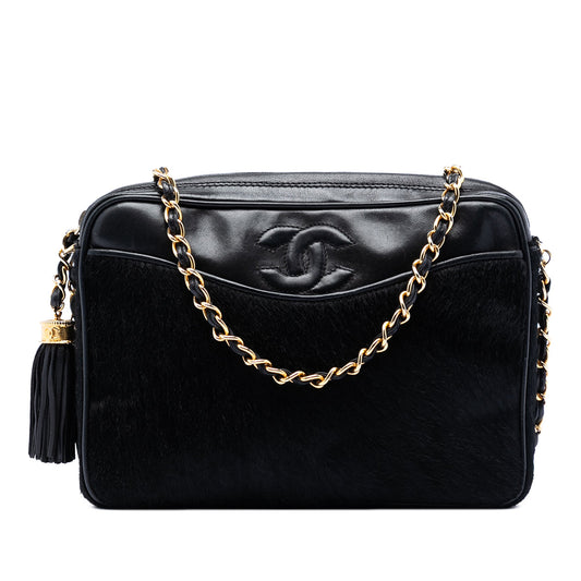 Chanel CC Ponyhair and Leather Tassel Camera Bag