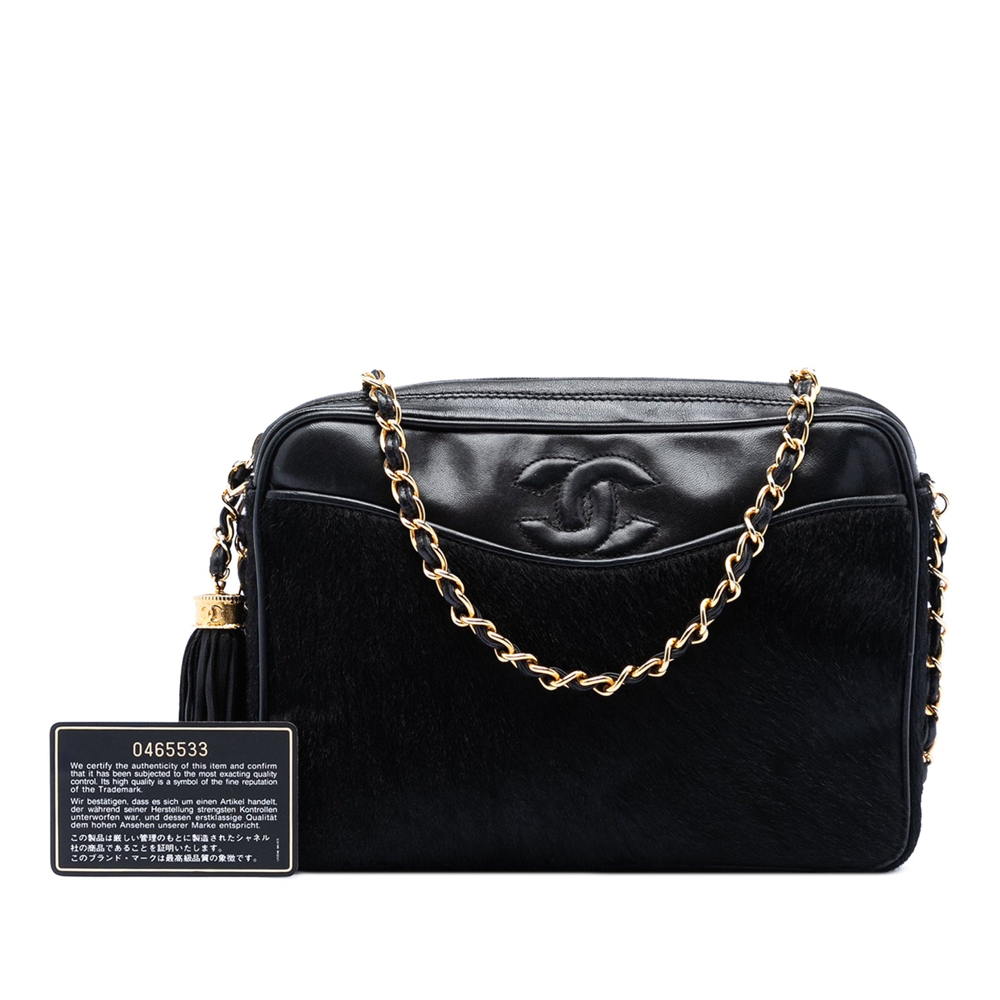 Chanel CC Ponyhair and Leather Tassel Camera Bag