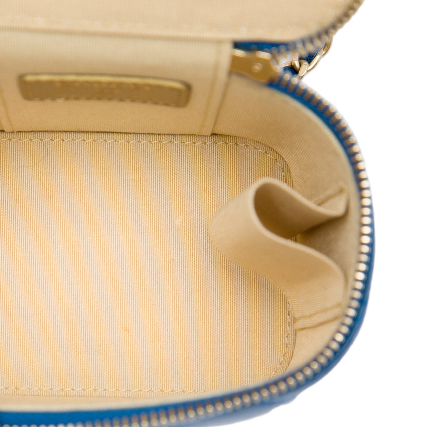 Chanel Mini Quilted Lambskin Pearl Crush Vanity Case With Chain