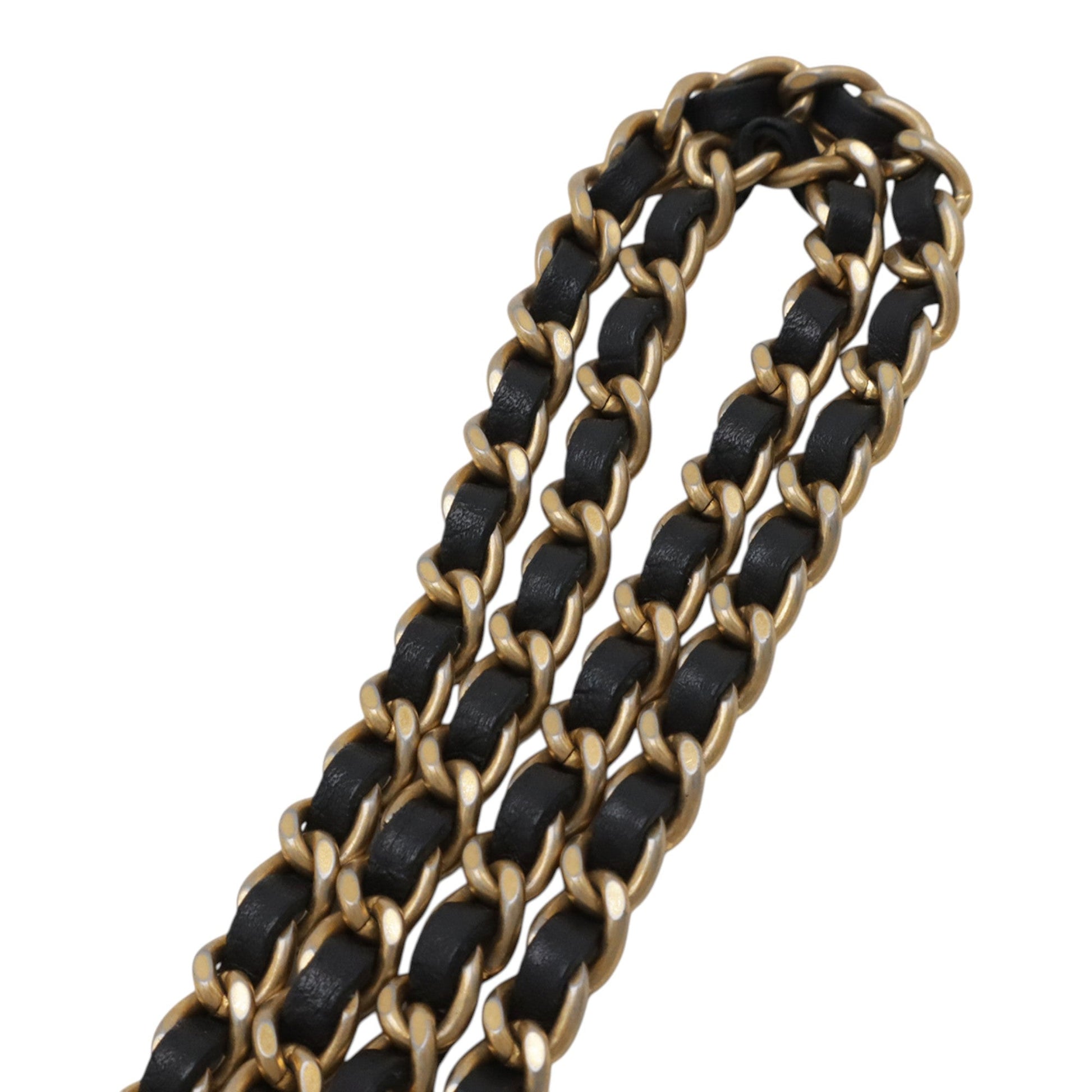 Chanel Caviar CC Filigree Round Clutch with Chain