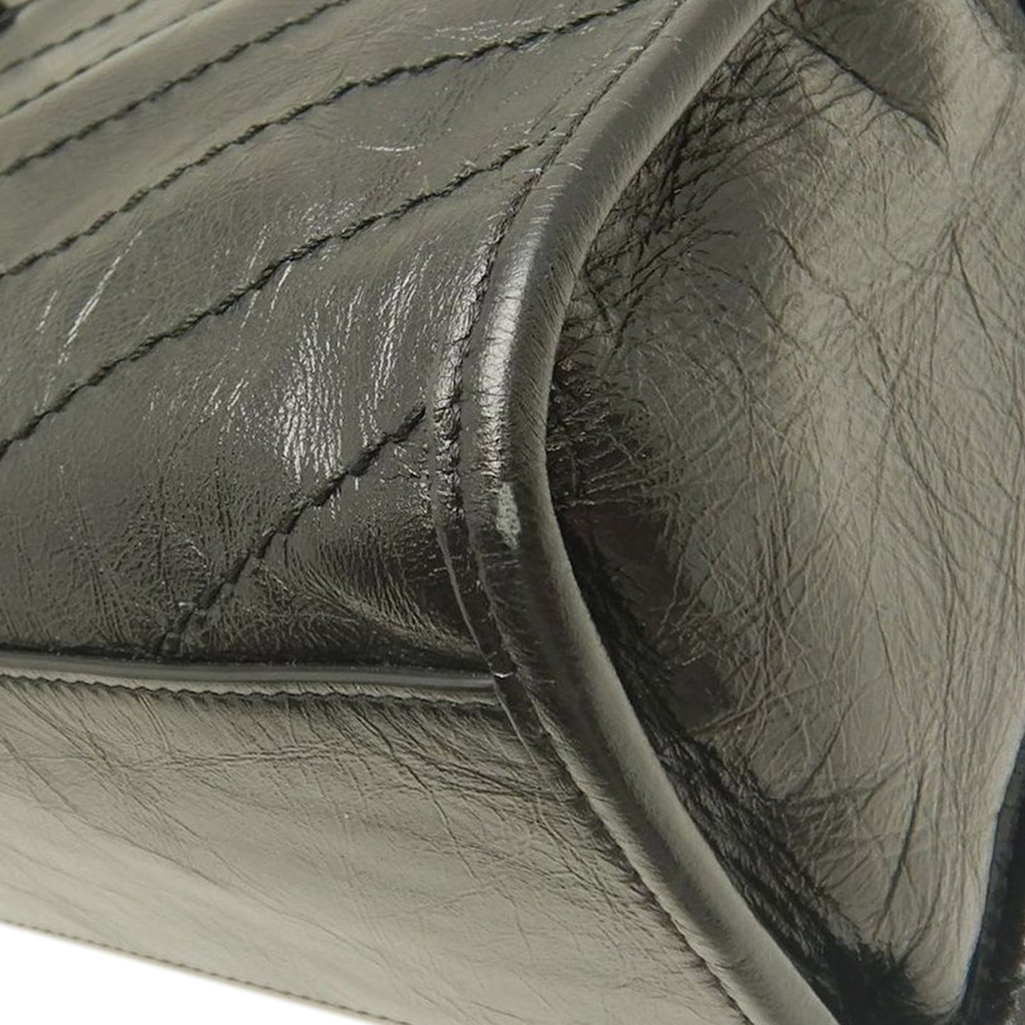 Saint Laurent Medium Crinkled Calfskin Monogram Niki Shopper Tote