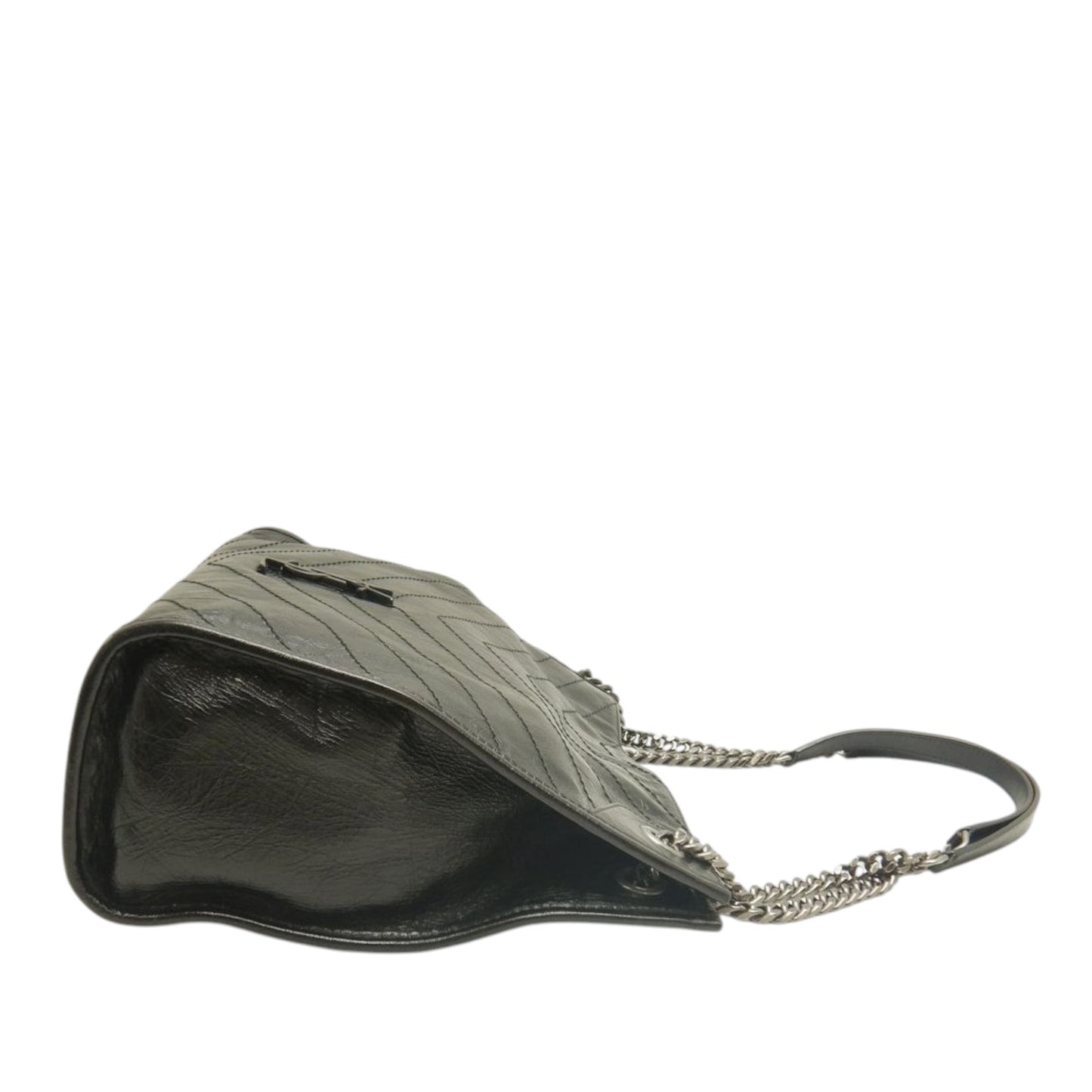 Saint Laurent Medium Crinkled Calfskin Monogram Niki Shopper Tote