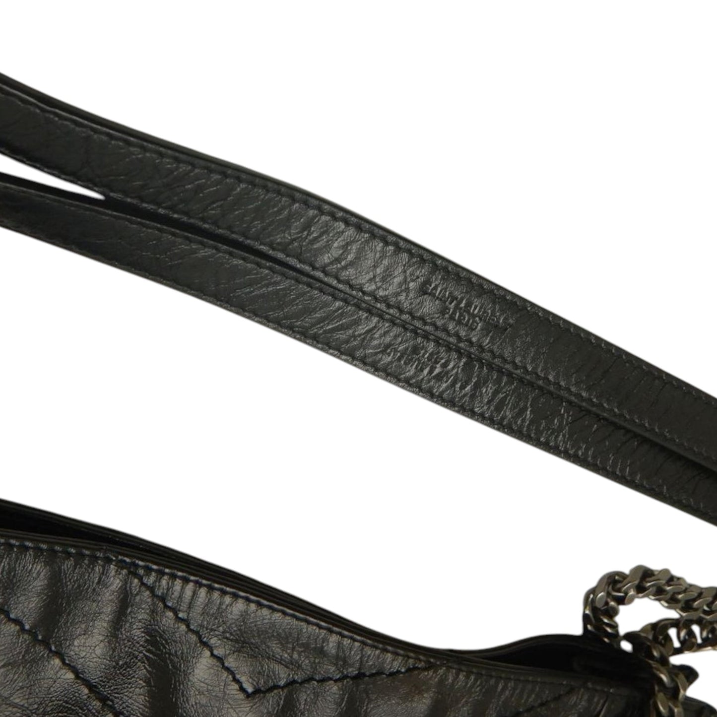 Saint Laurent Medium Crinkled Calfskin Monogram Niki Shopper Tote