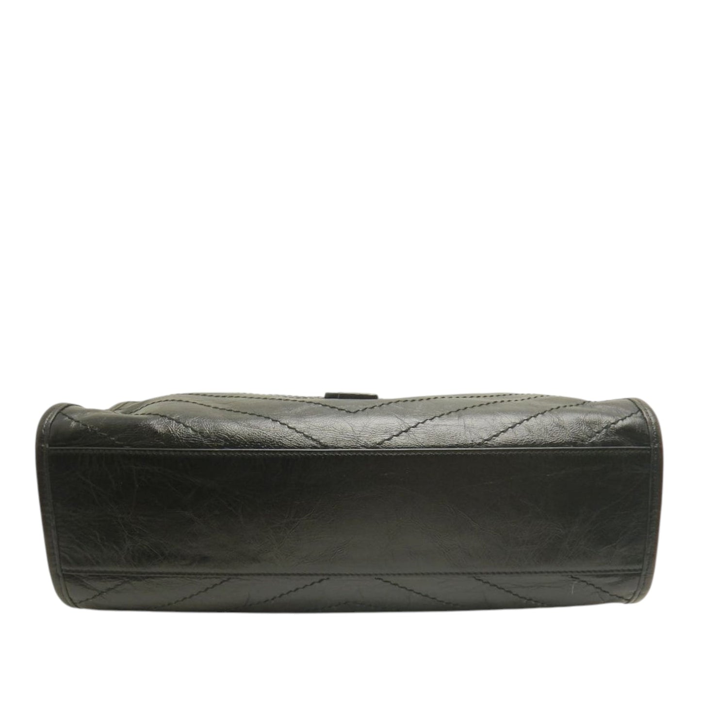Saint Laurent Medium Crinkled Calfskin Monogram Niki Shopper Tote