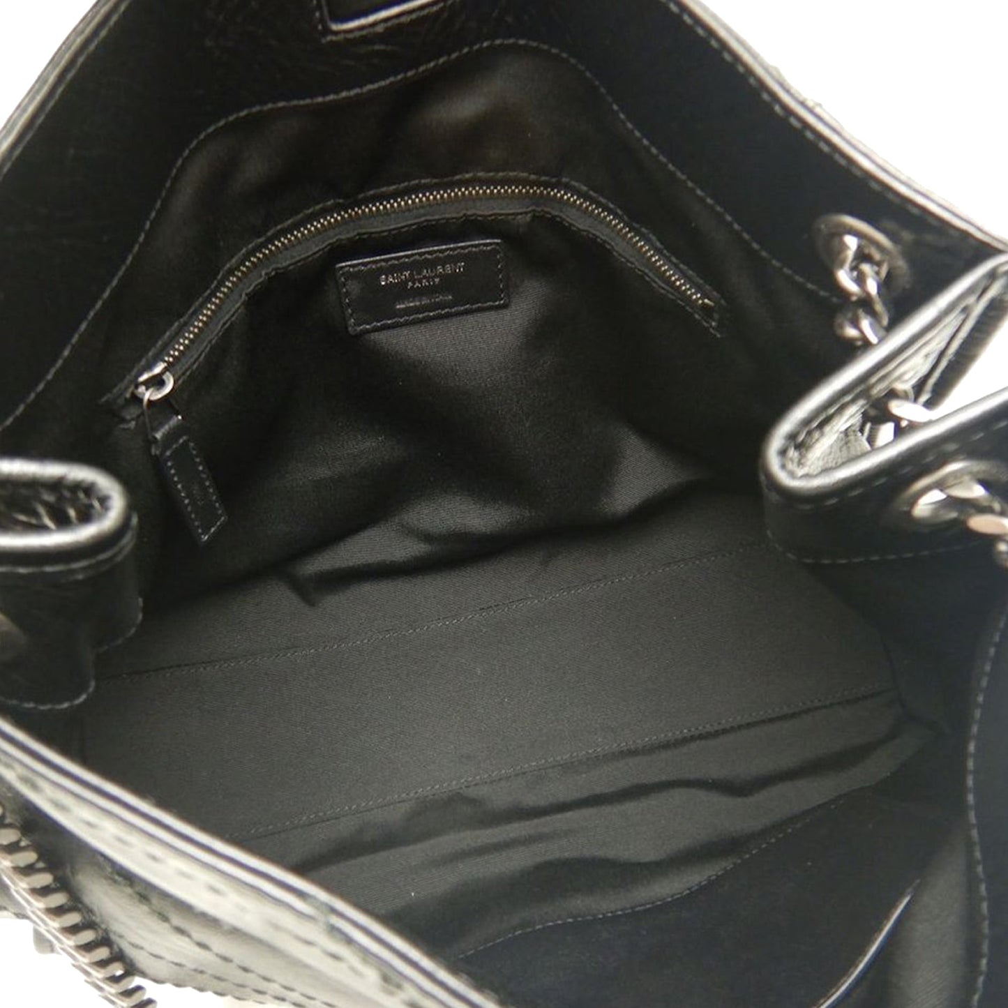 Saint Laurent Medium Crinkled Calfskin Monogram Niki Shopper Tote