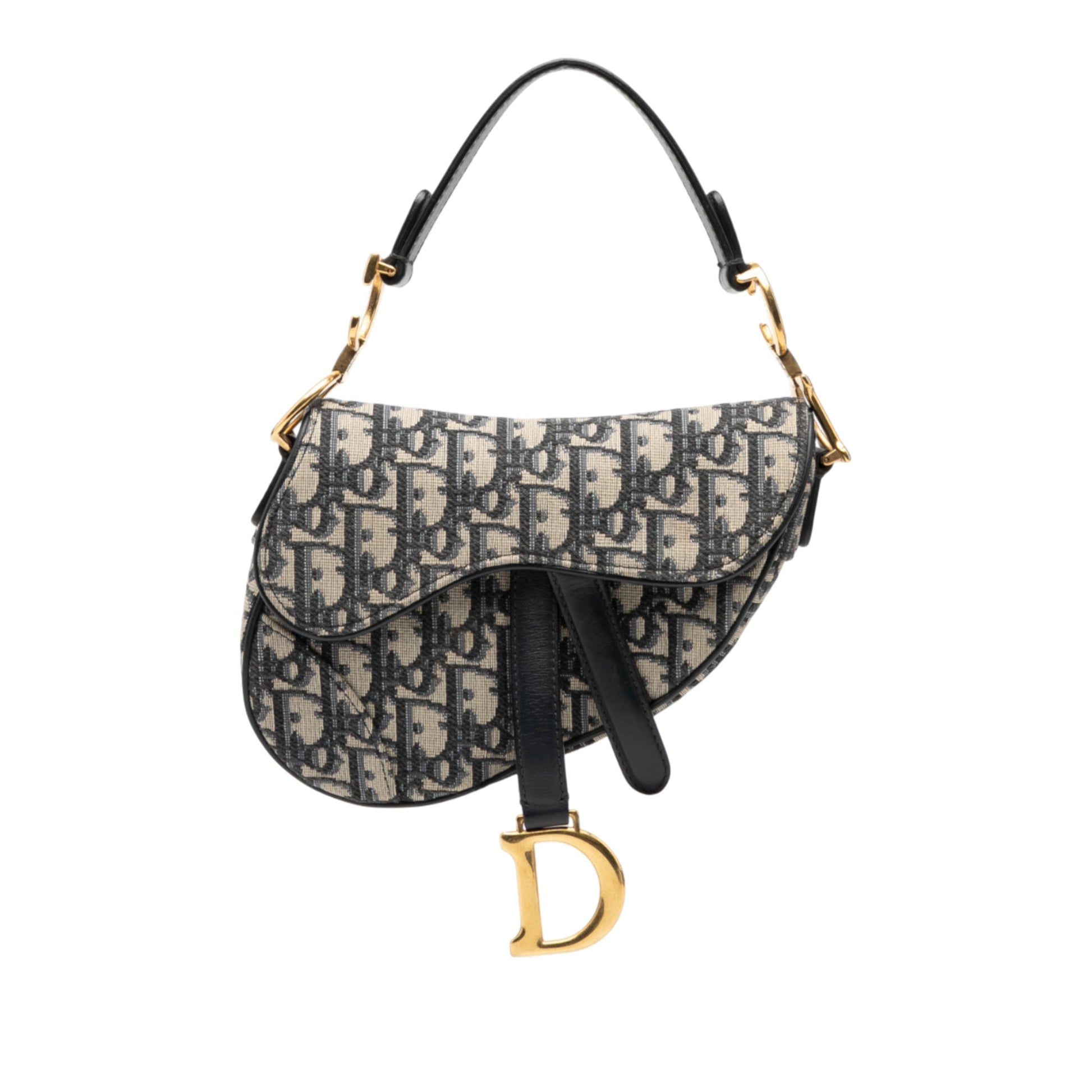 Dior Mini Oblique Canvas Saddle Bag