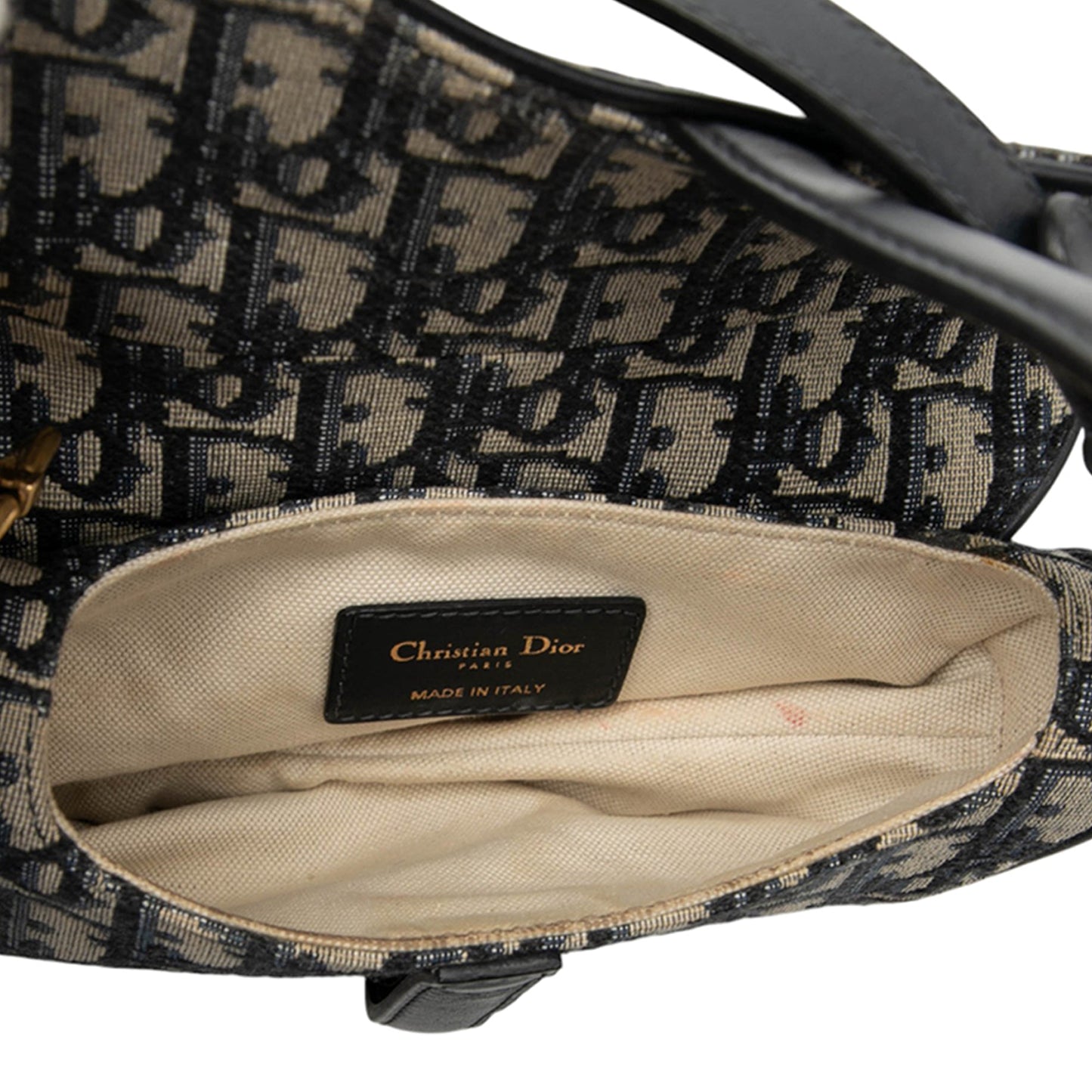Dior Mini Oblique Canvas Saddle Bag