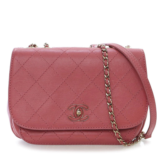 Chanel Small Stitched Calfskin Covered CC Flap