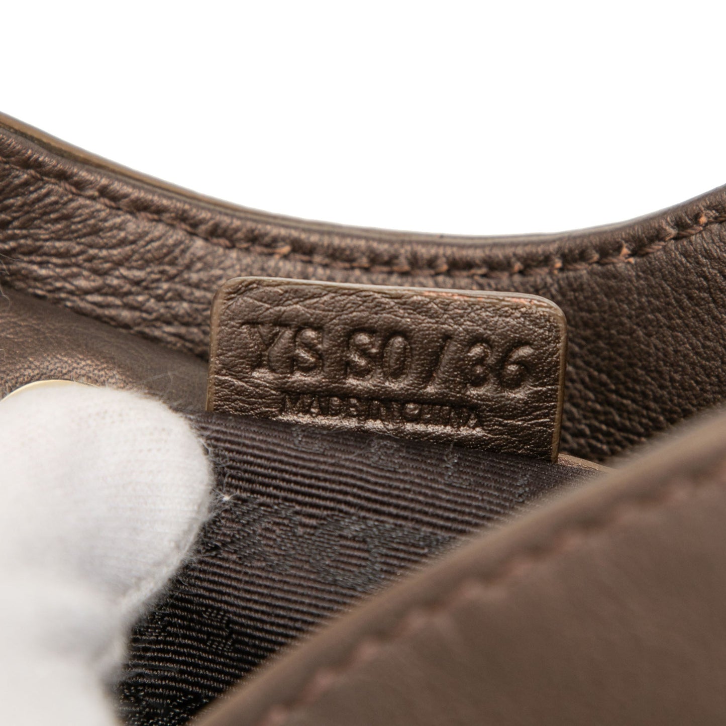 Celine Macadam Denim Pleated Shoulder Bag