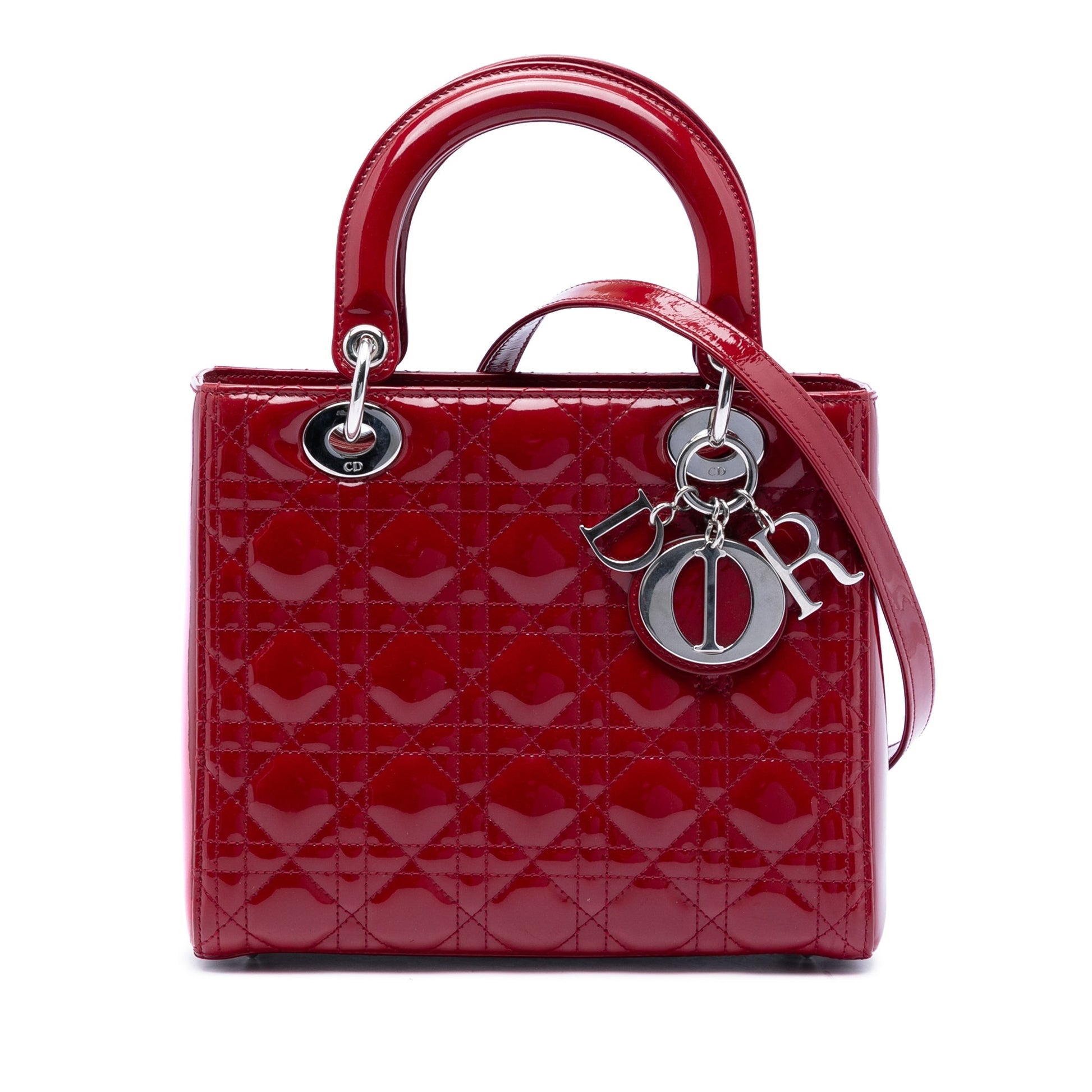 Dior Medium Patent Cannage Lady Dior