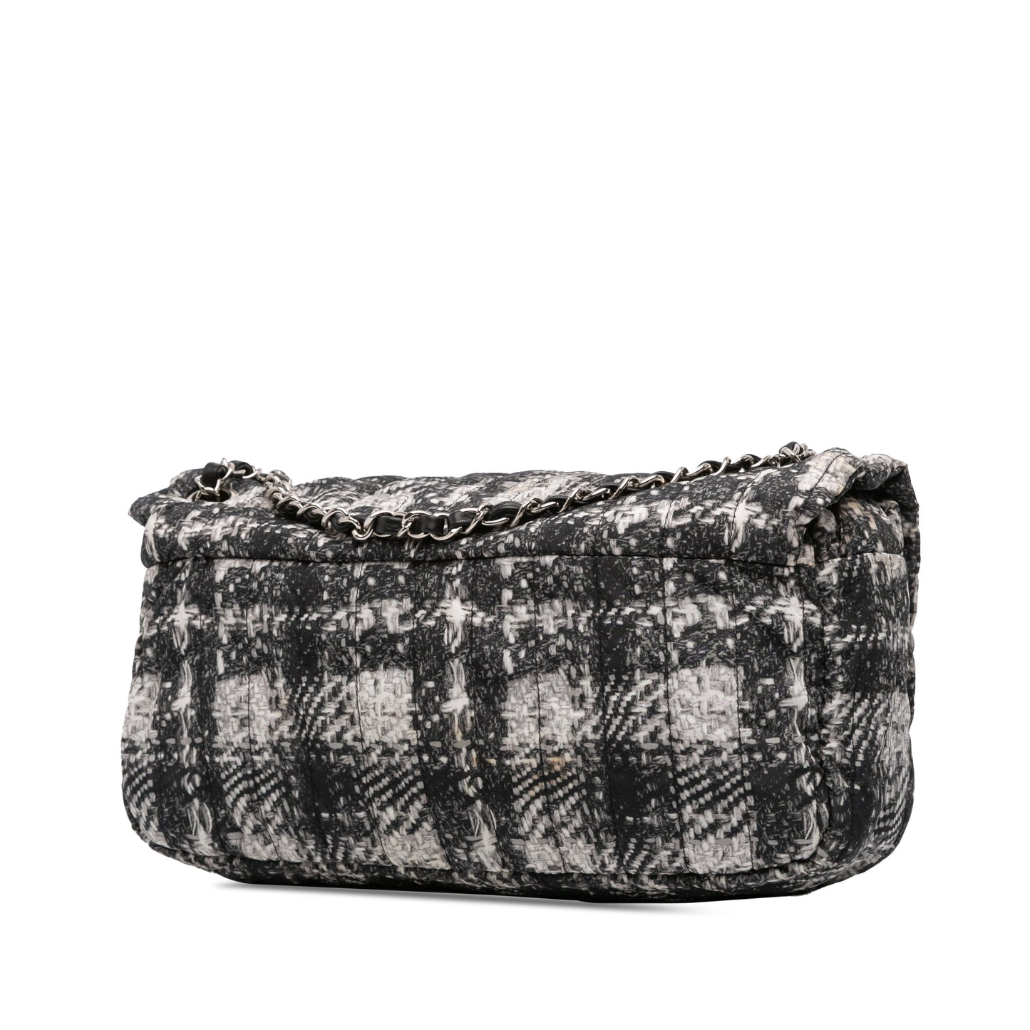 Chanel CC Tweed Print Nylon Single Flap
