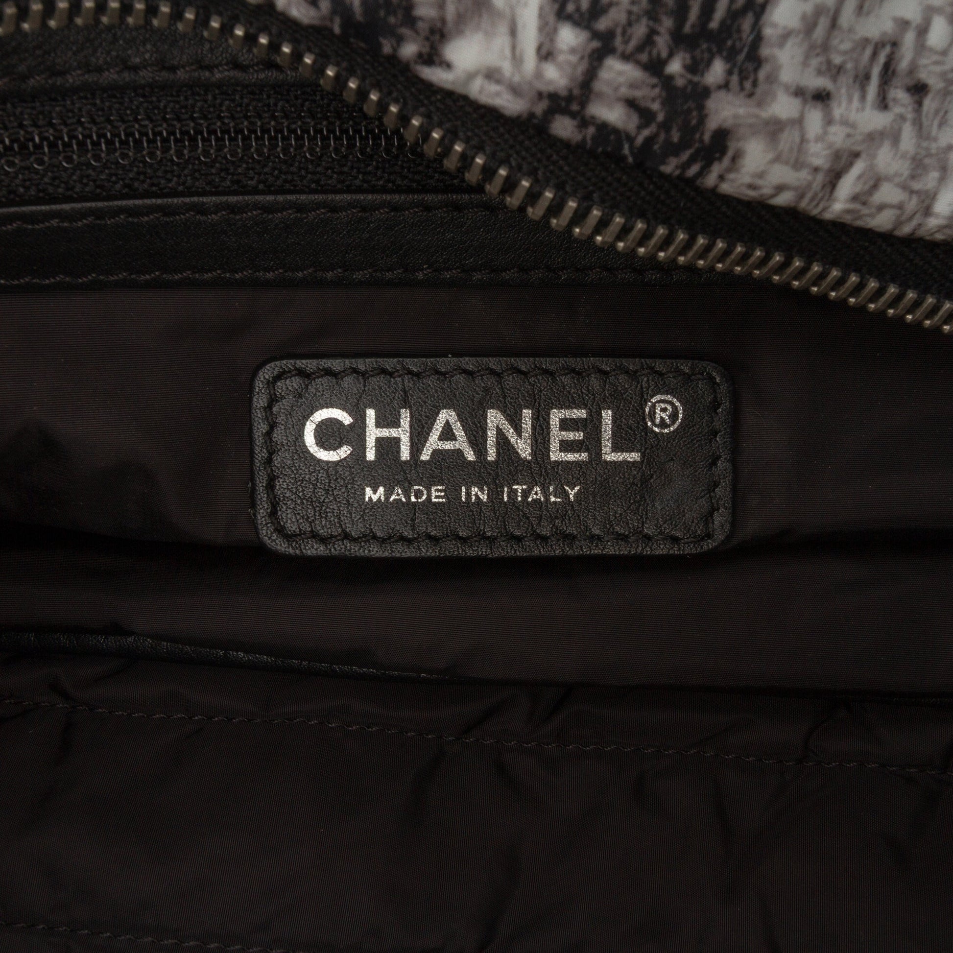 Chanel CC Tweed Print Nylon Single Flap