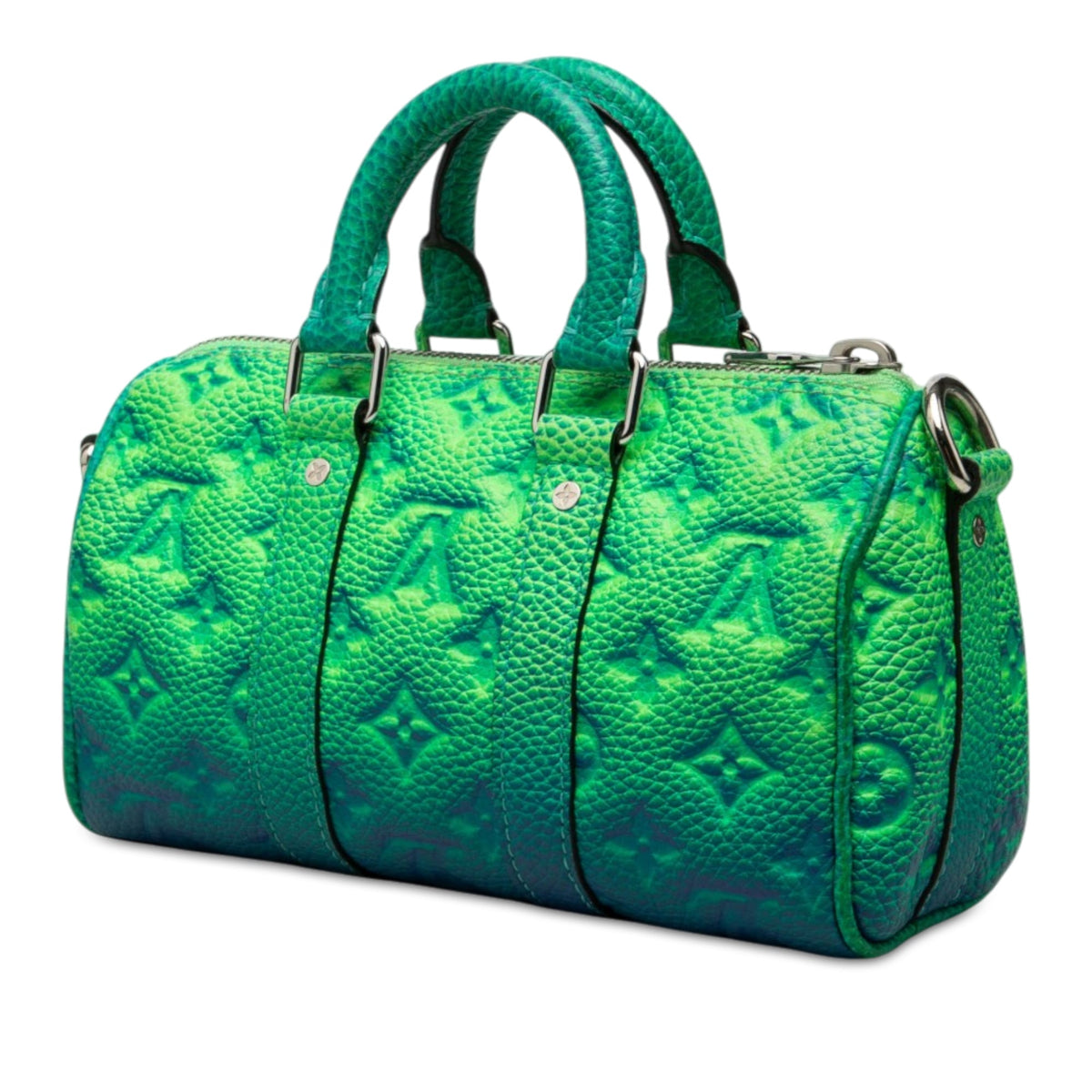 Louis Vuitton Monogram Taurillon Illusion Keepall XS — Green