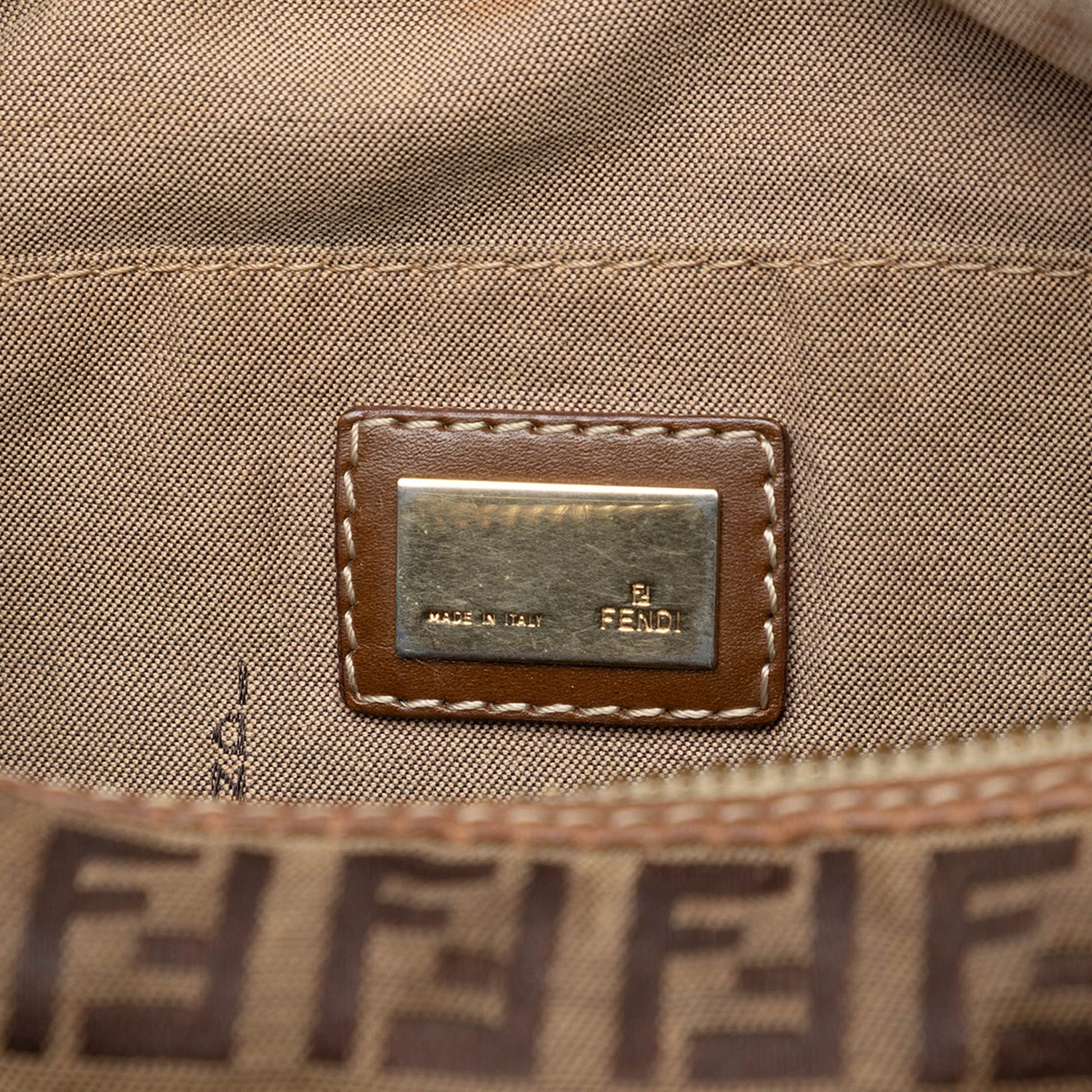 Fendi Zucchino Canvas Chef Pocket Hobo