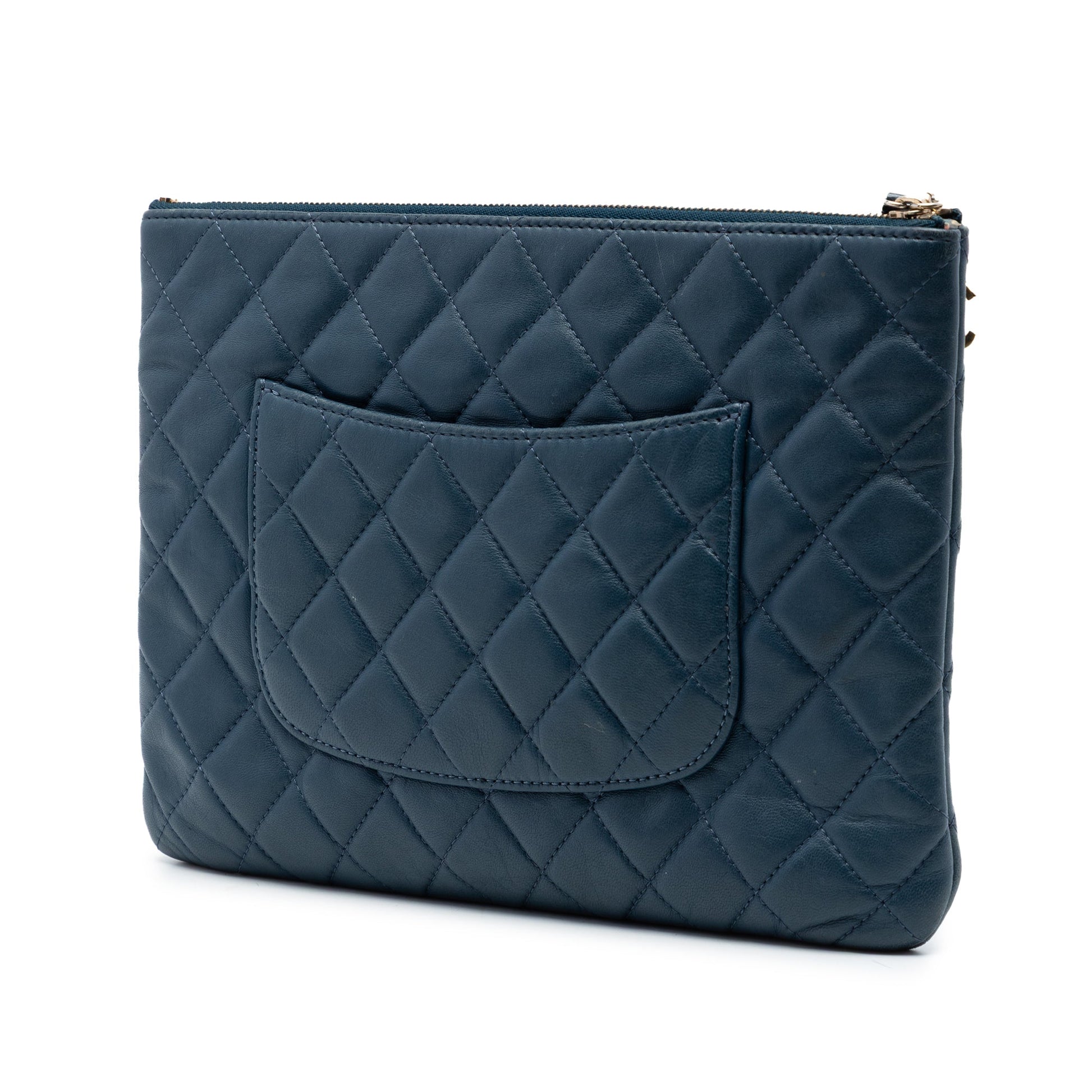 Chanel Medium Quilted Lambskin Cuba La Habana O Case Clutch