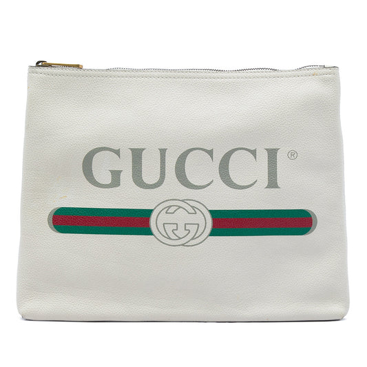 Gucci Medium Calfskin Logo Portfolio Clutch