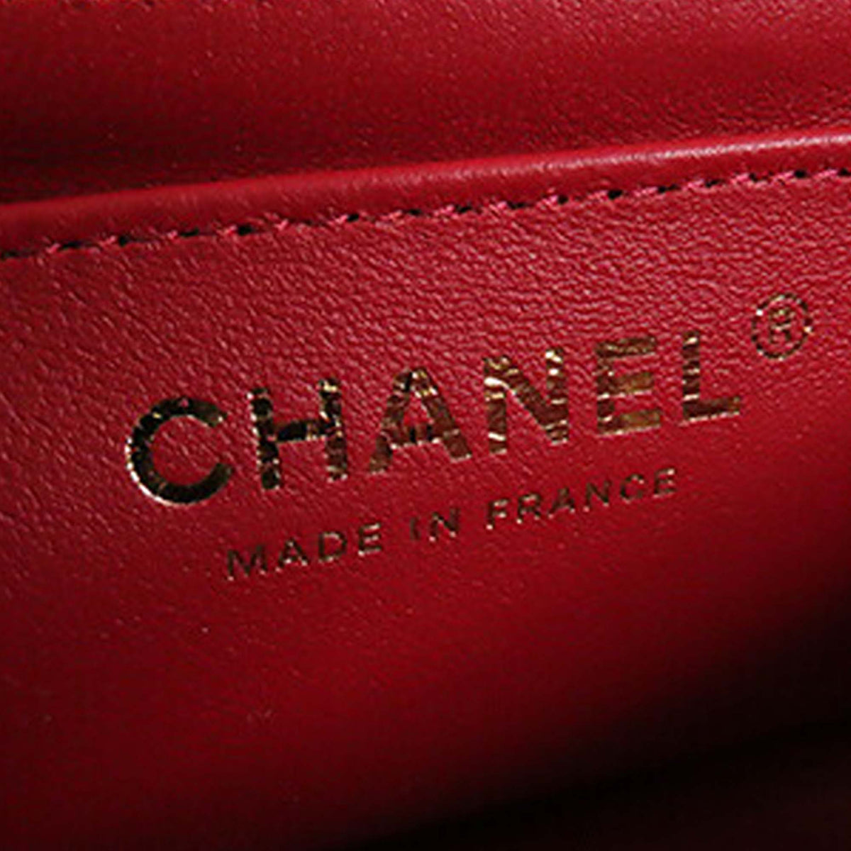Chanel Mini Rectangular Classic Tweed Plaid Single Flap — Red