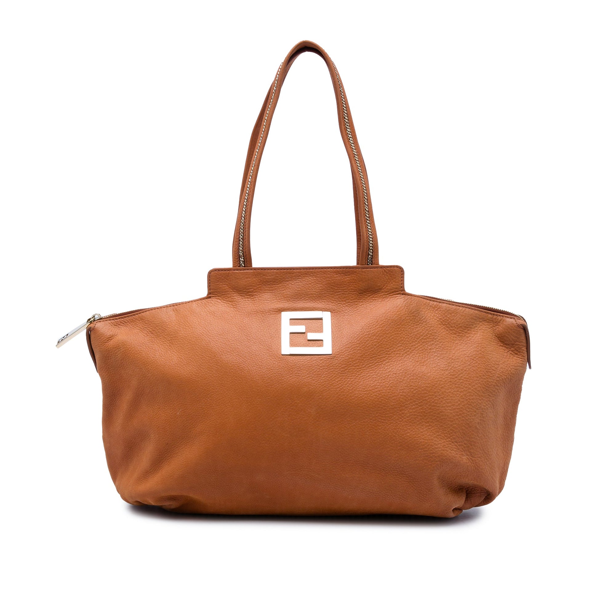 Fendi Medium FF Nubuck Chains Tote