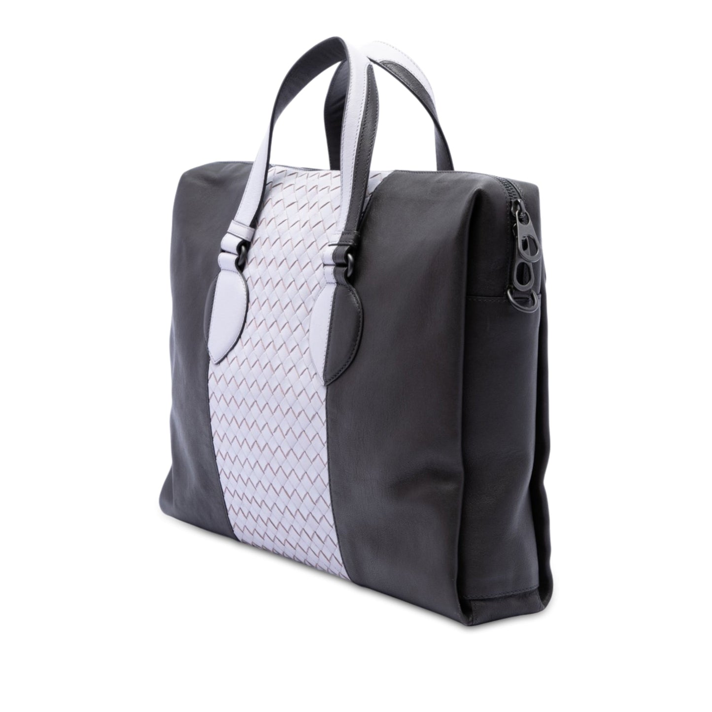 Bottega Veneta Bicolor Intrecciato Trimmed Nappa Business Bag