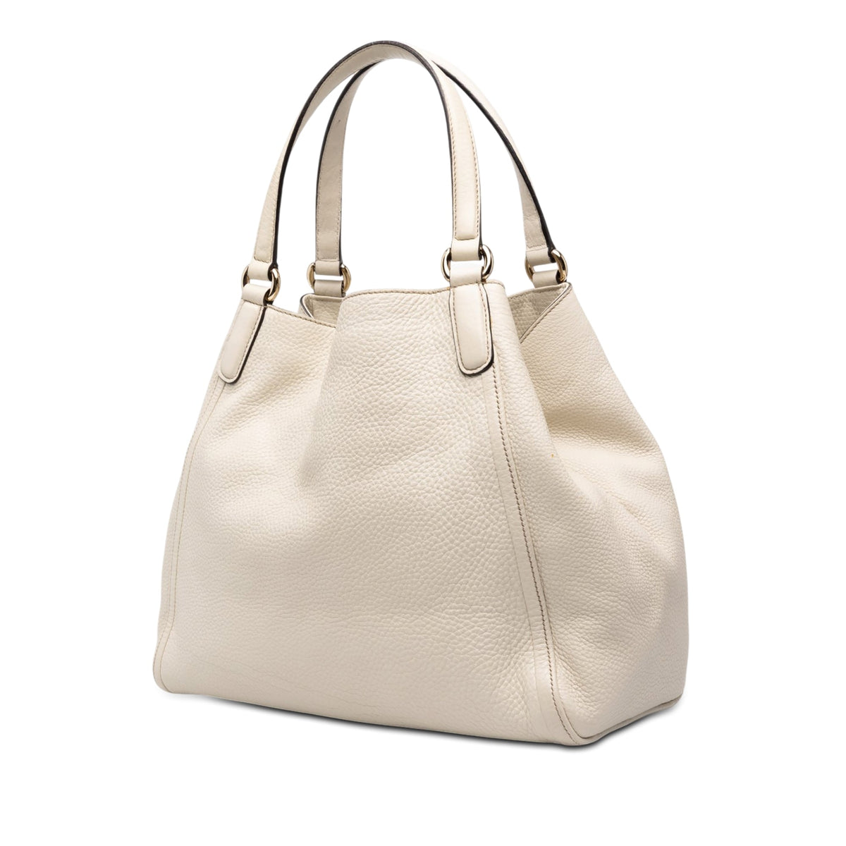 Gucci Medium Calfskin Soho Cellarius Tote — White