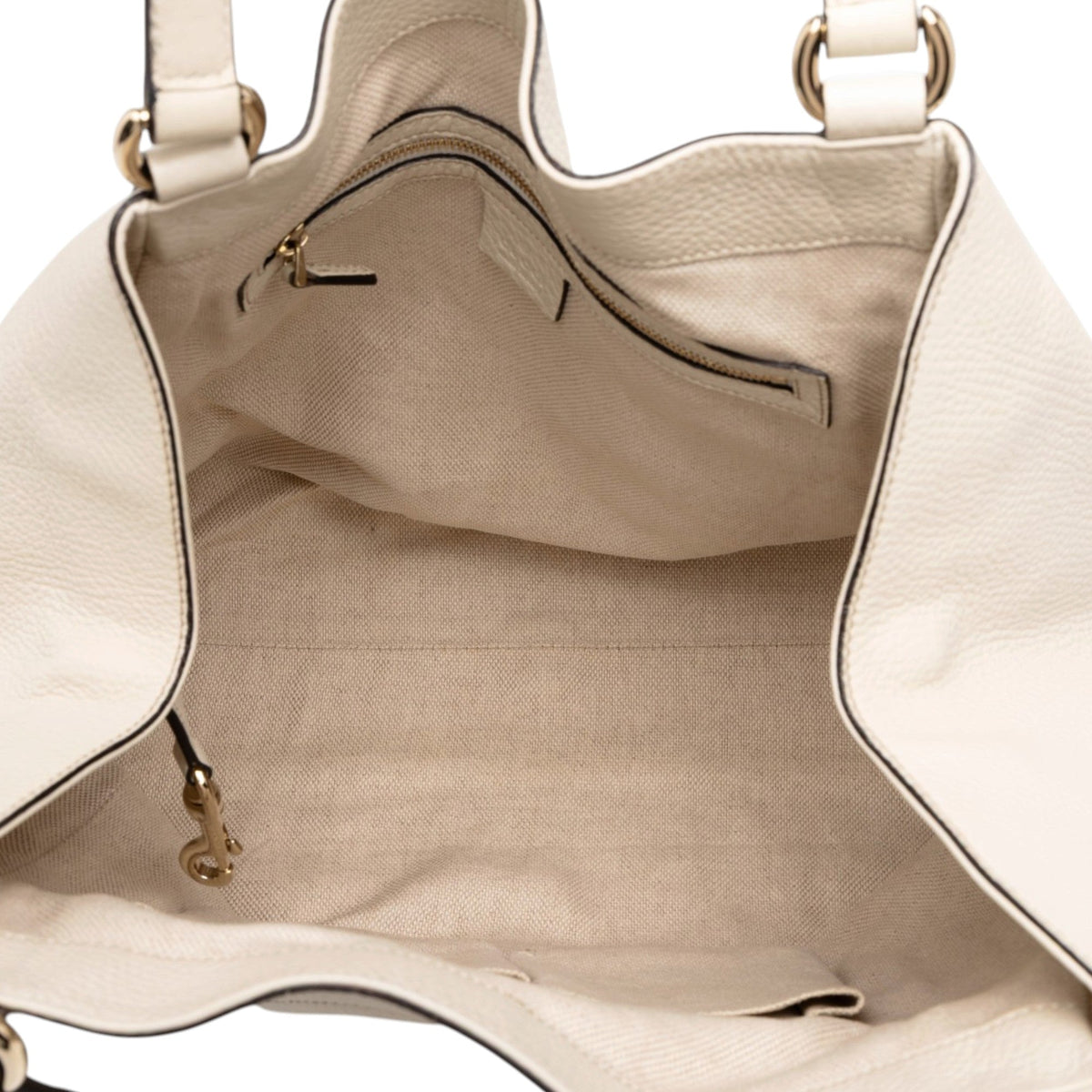 Gucci Medium Calfskin Soho Cellarius Tote — White