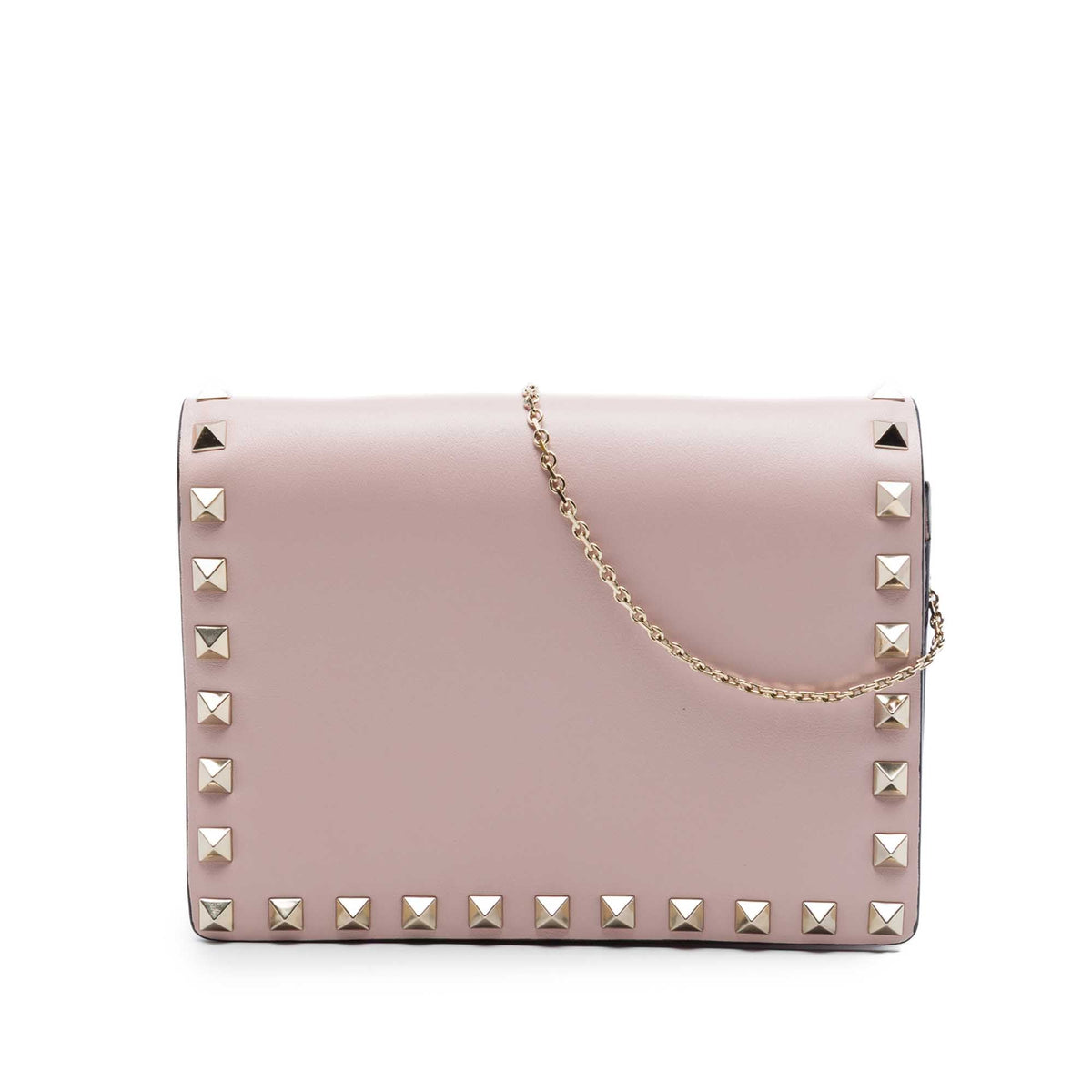 Valentino Leather Rockstud Chain Pouch